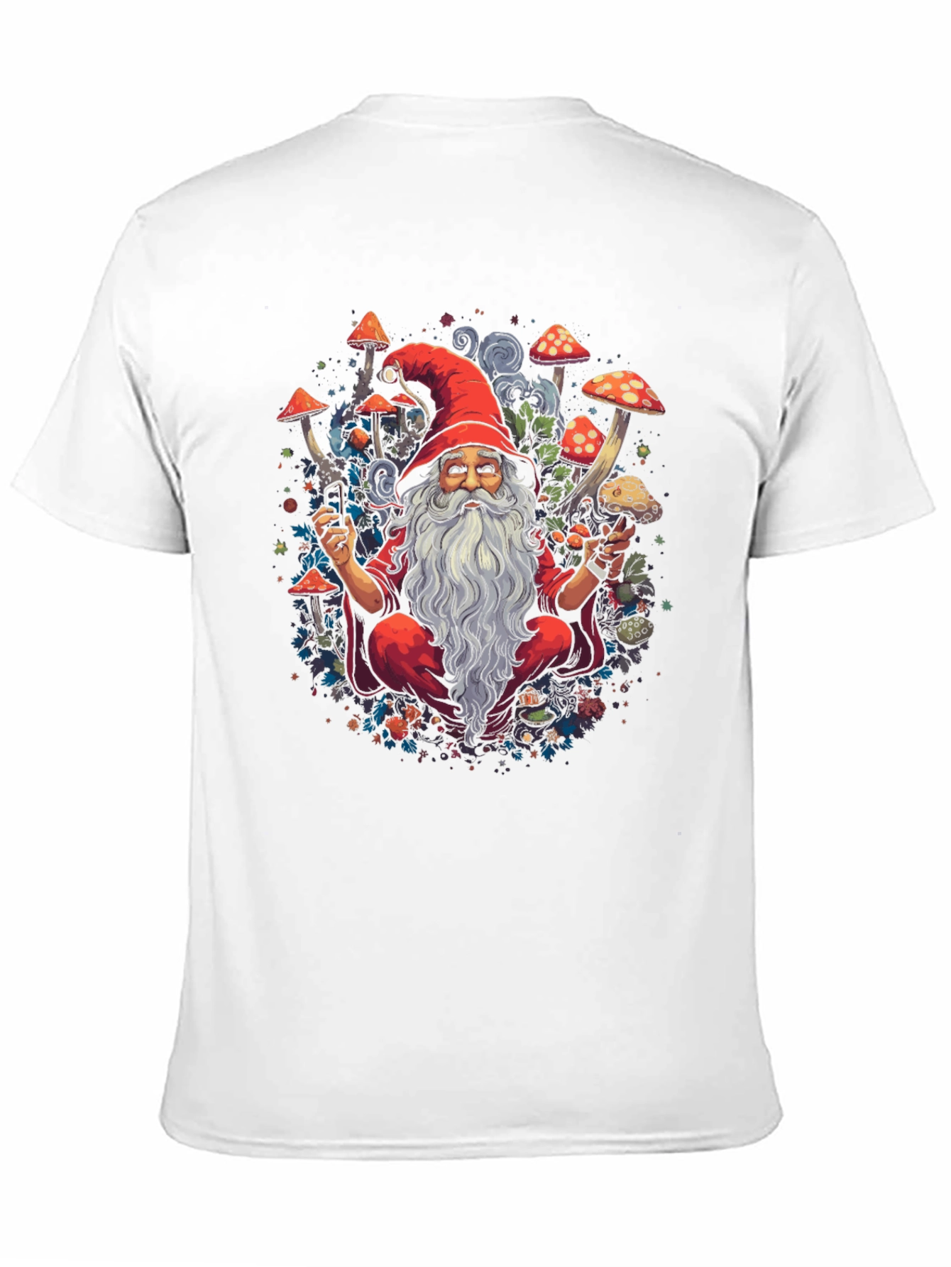 Wizard with Mushrooms Graphic Tee