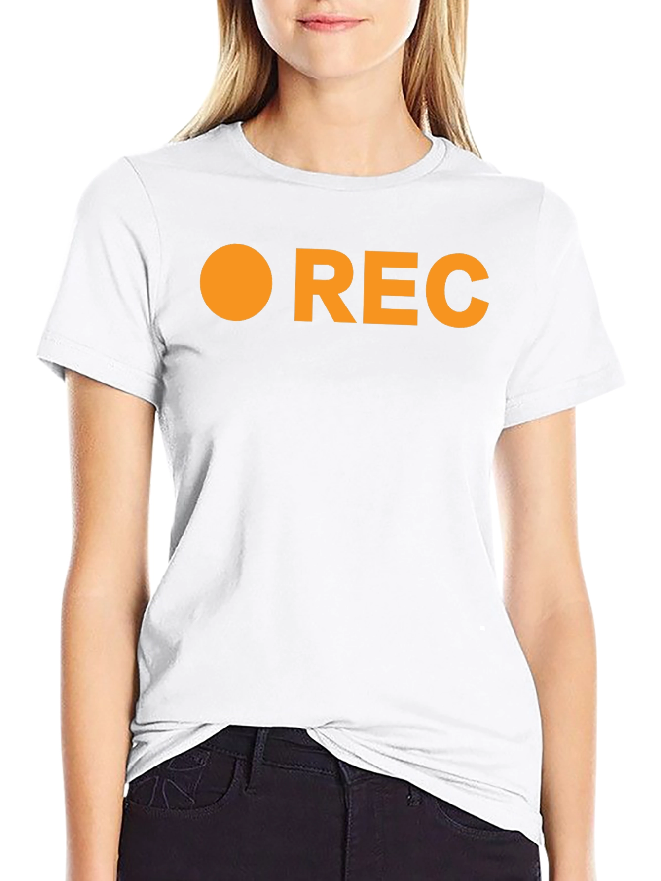 Retro REC T-Shirt - Black Crew Neck Tee