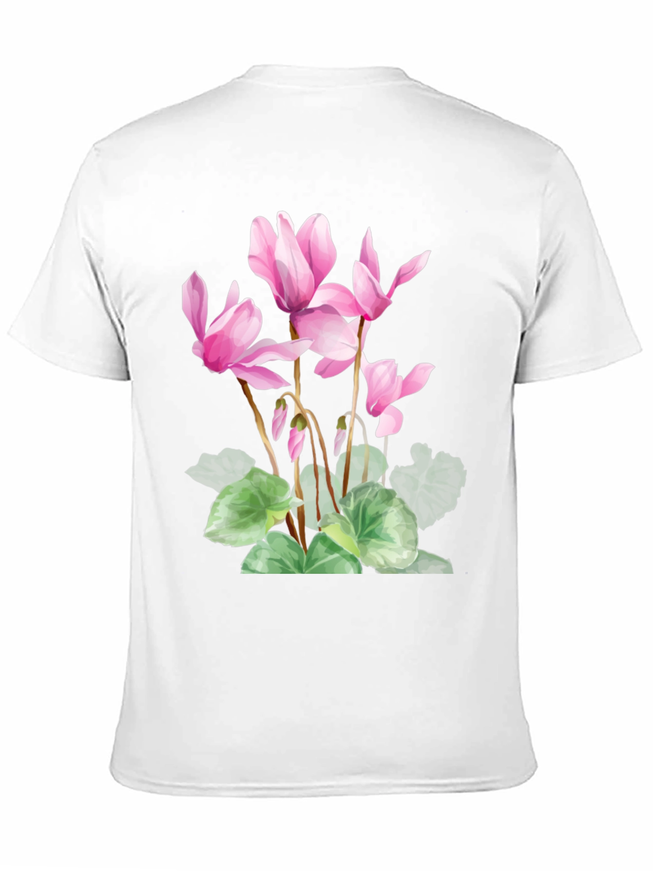 Floral Print Black T-Shirt - Stylish Botanical Design