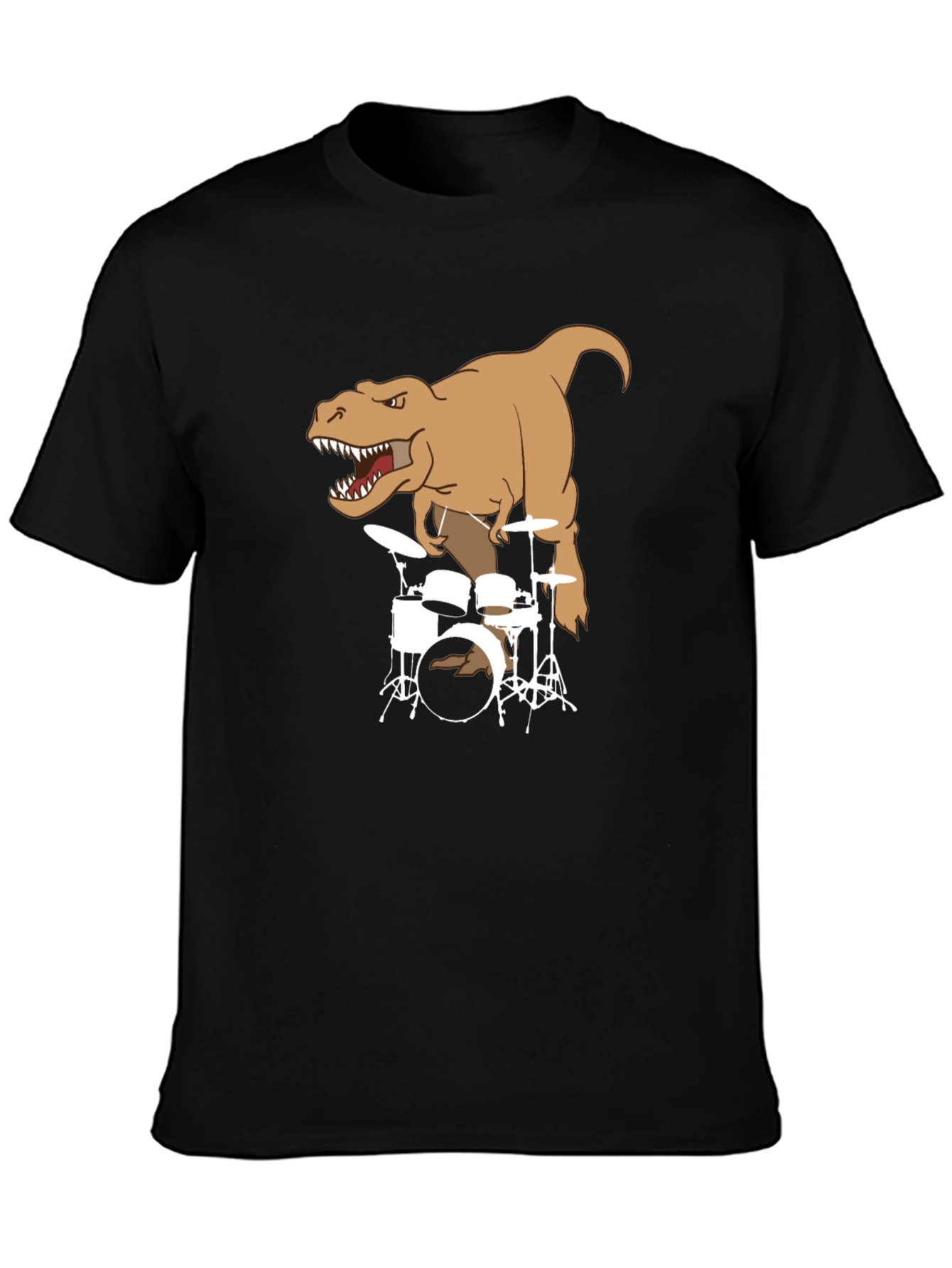 T-Rex Drummer Graphic Print T-Shirt