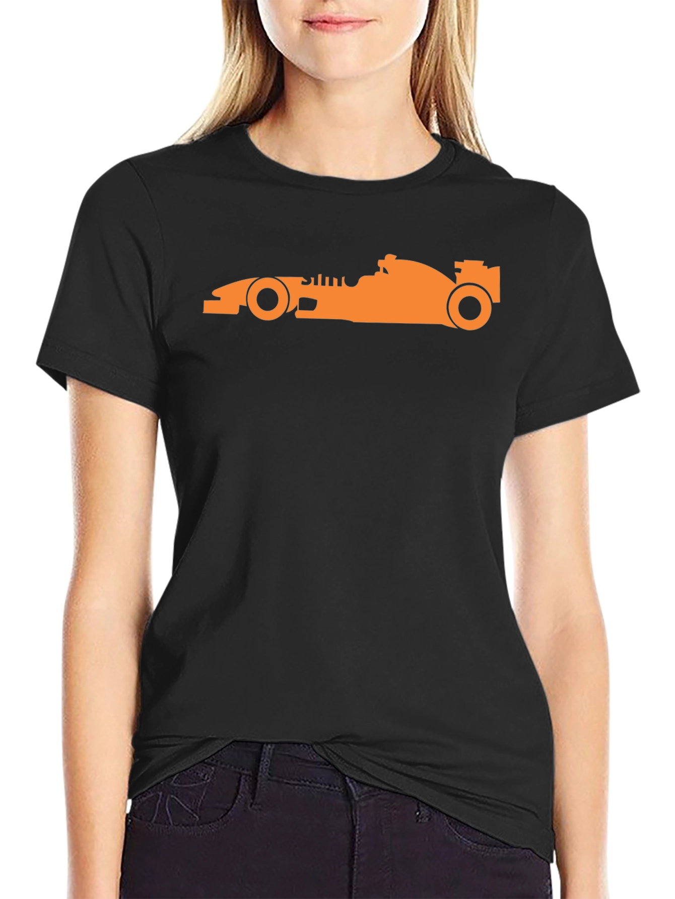 Orange Formula 1 Car Silhouette Tee