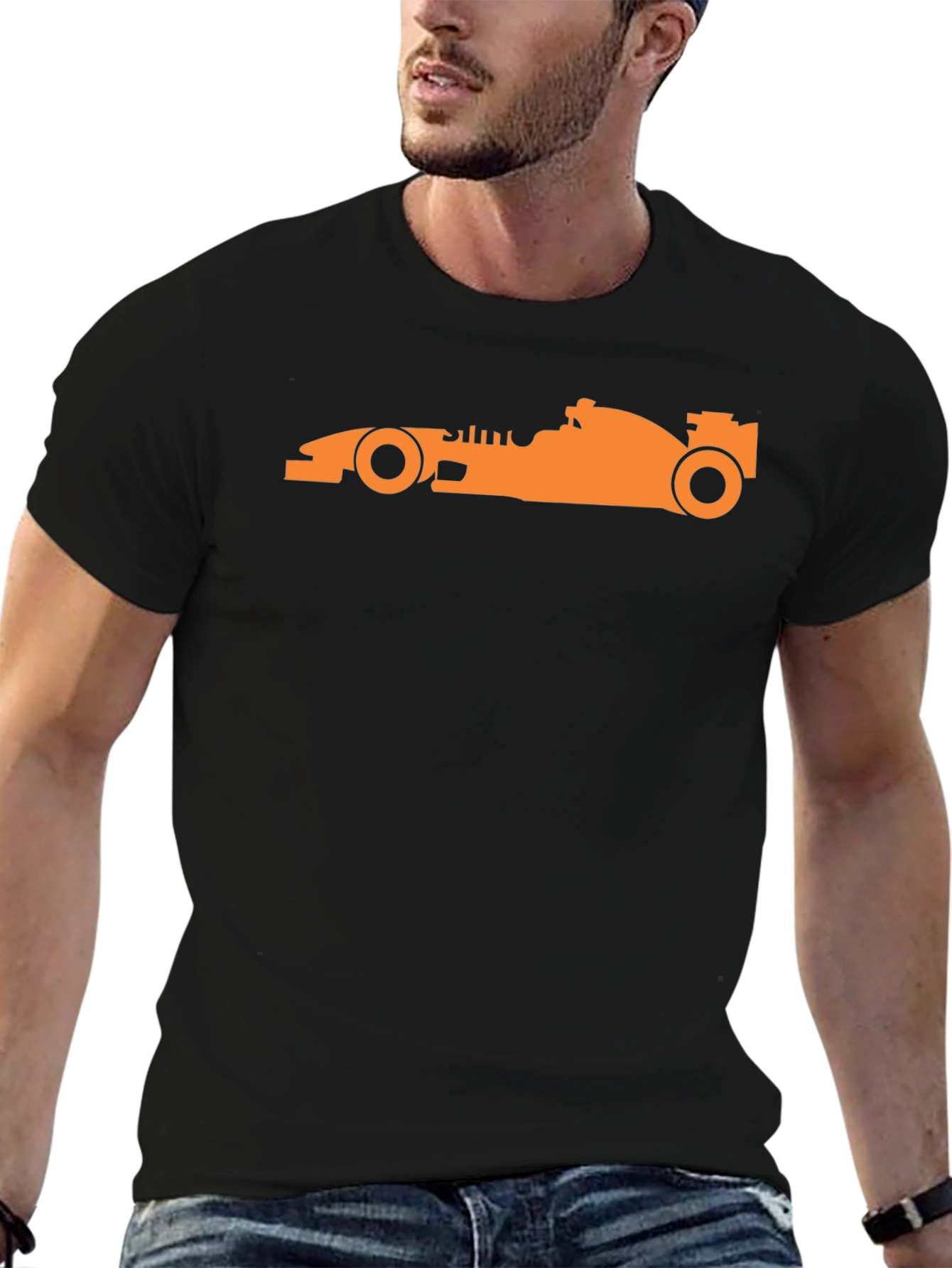 Orange Formula 1 Car Silhouette Tee