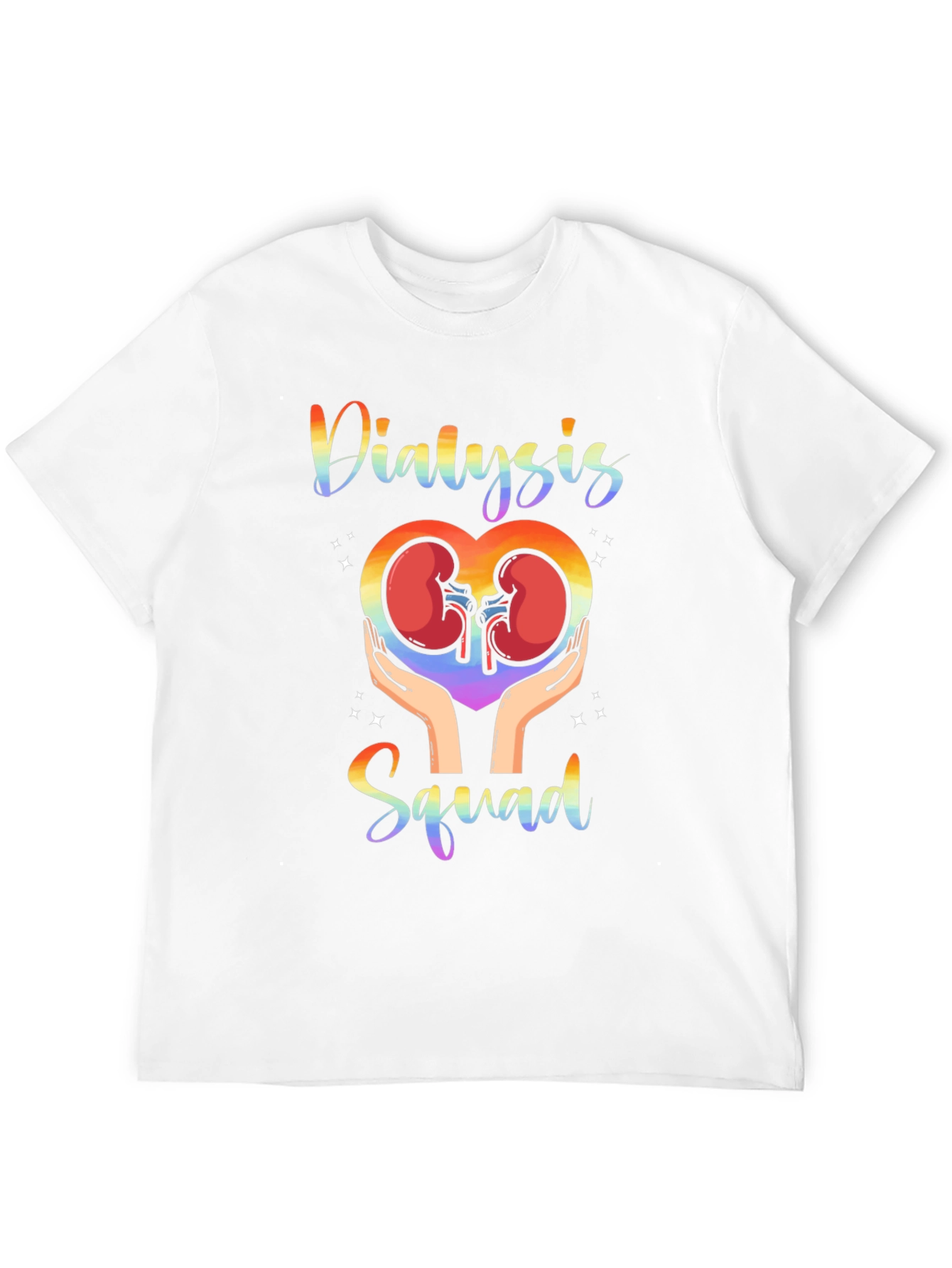 Dialysis Squad Rainbow T-Shirt Kidney Support Tee