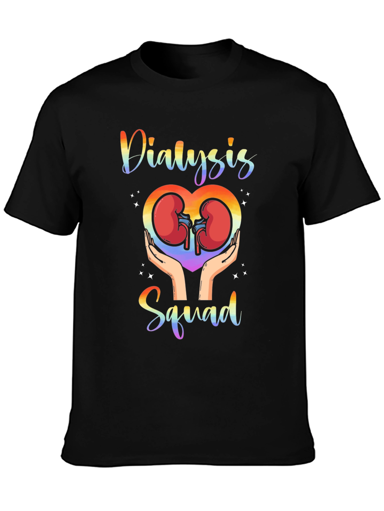Dialysis Squad Rainbow T-Shirt Kidney Support Tee
