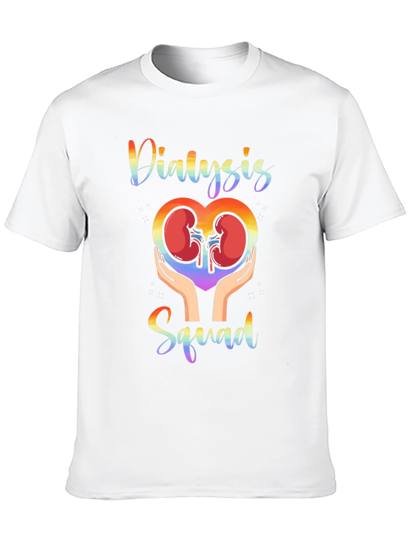 Dialysis Squad Rainbow T-Shirt Kidney Support Tee