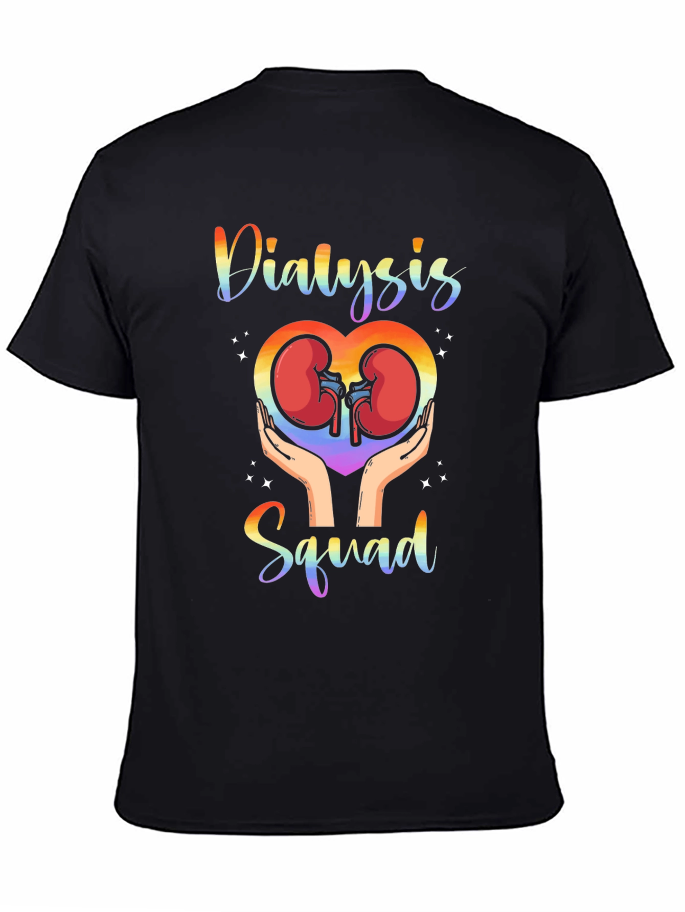 Dialysis Squad Rainbow T-Shirt Kidney Support Tee
