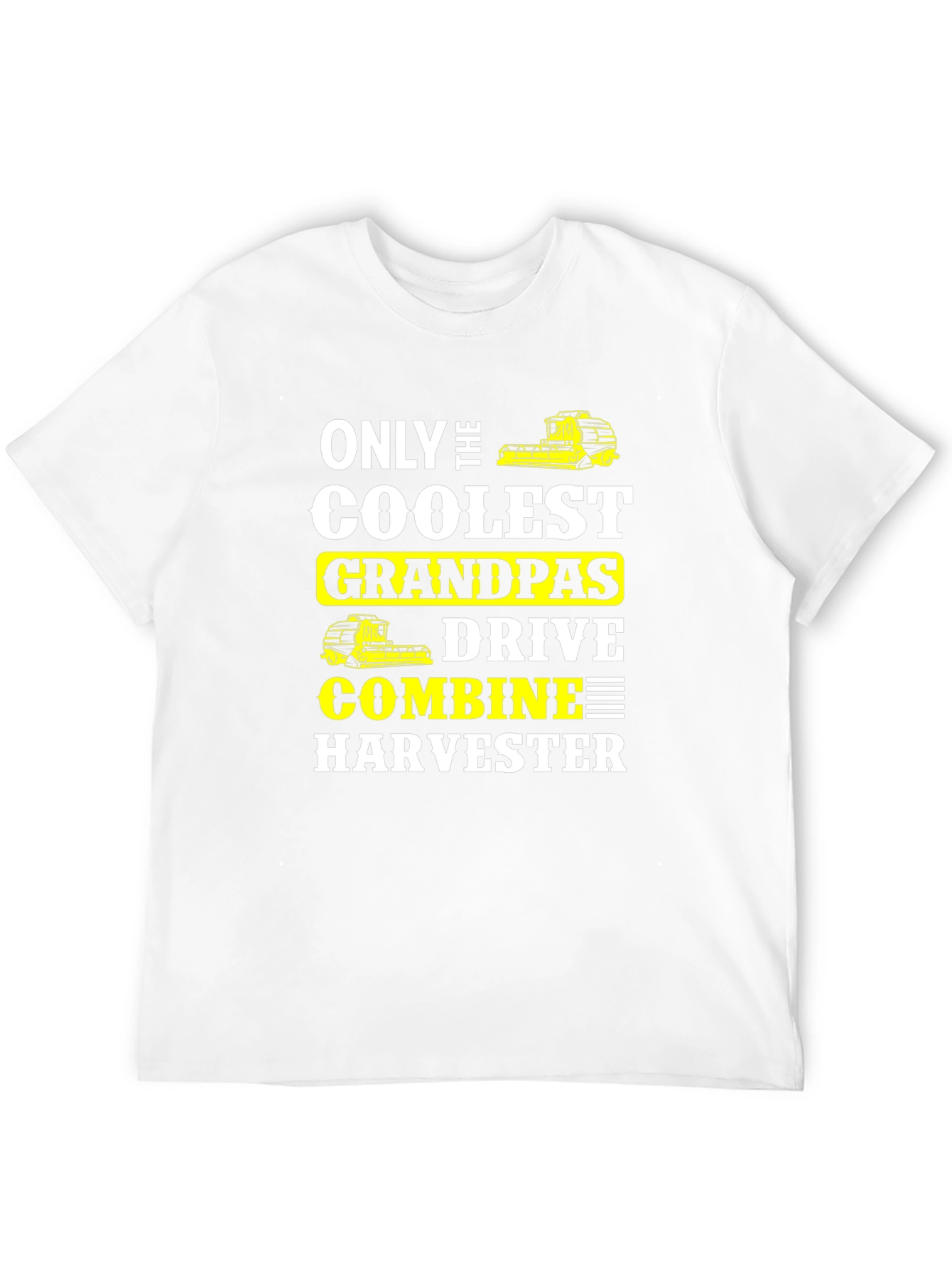 Coolest Grandpas Drive Combine Harvester T-Shirt
