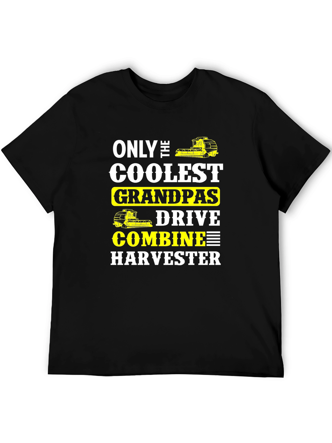 Coolest Grandpas Drive Combine Harvester T-Shirt