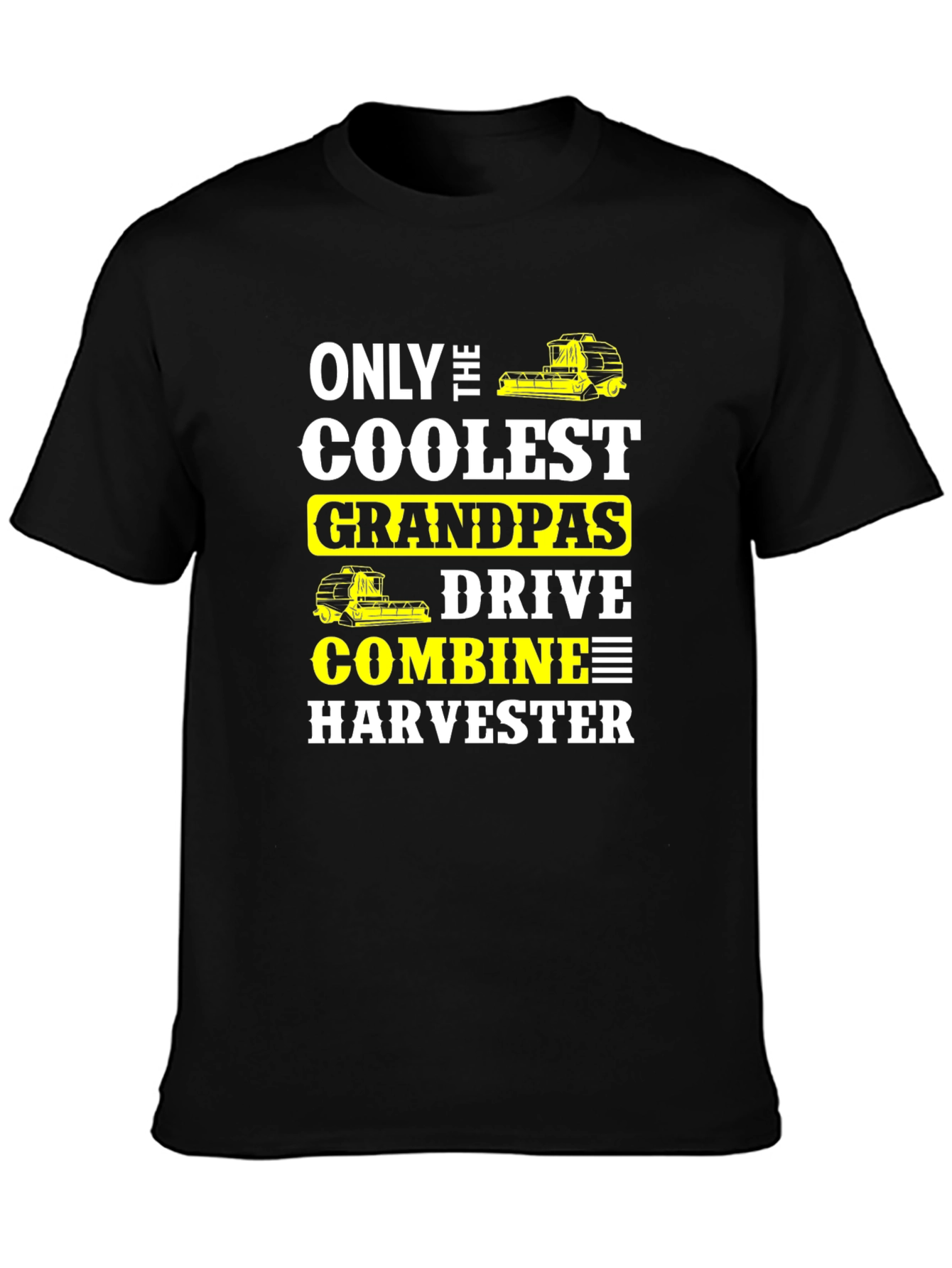 Coolest Grandpas Drive Combine Harvester T-Shirt