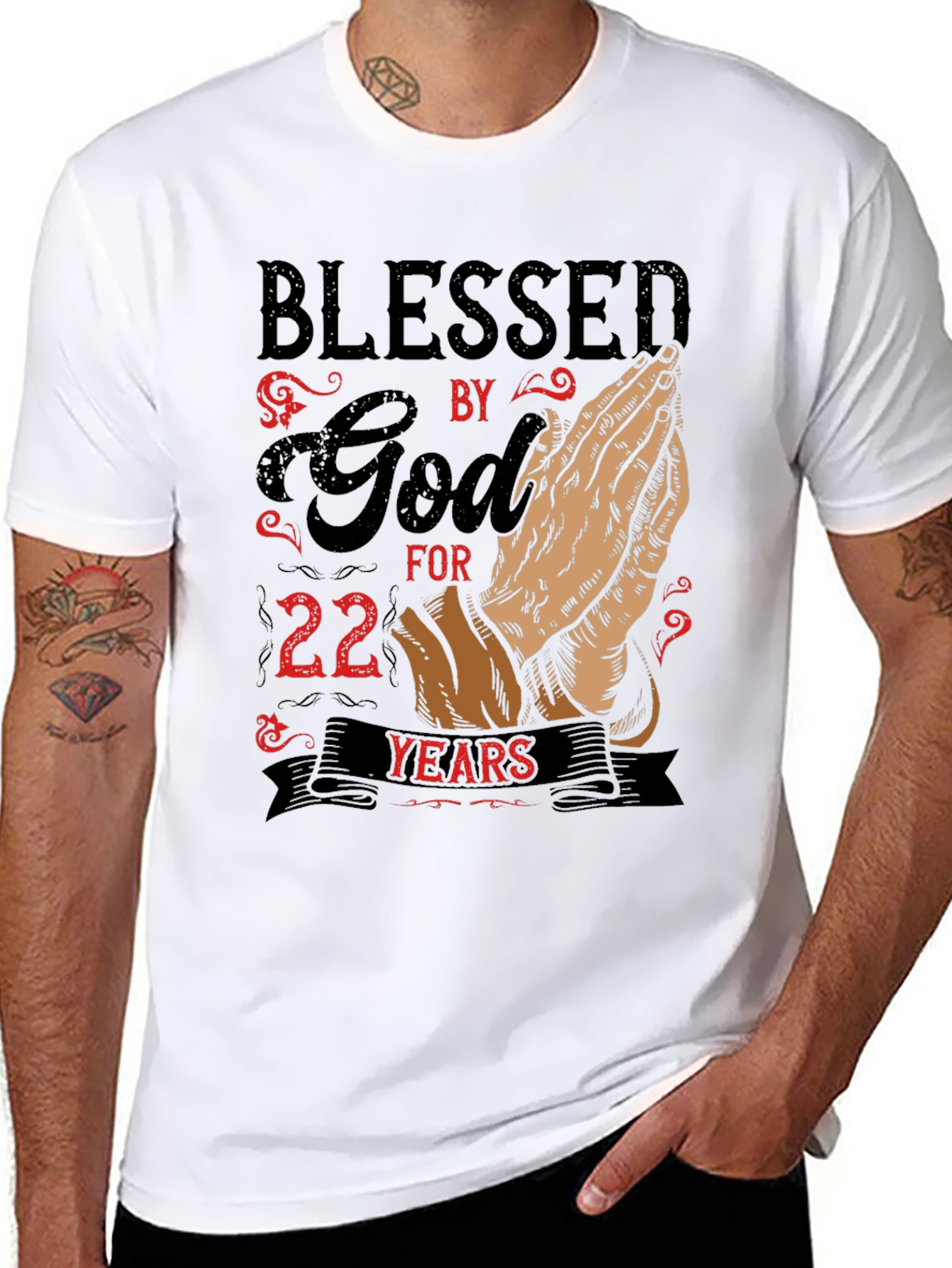 Blessed by God 22 Years T-Shirt