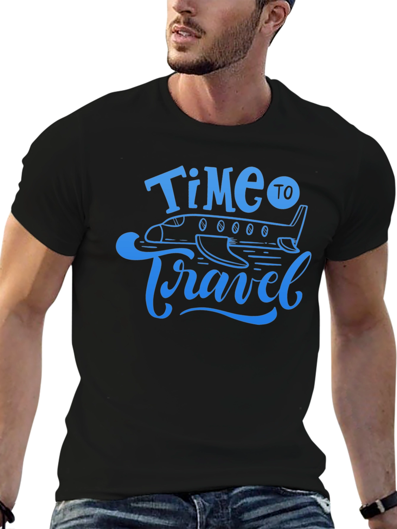 Time to Travel T-Shirt - Airplane Graphic Tee