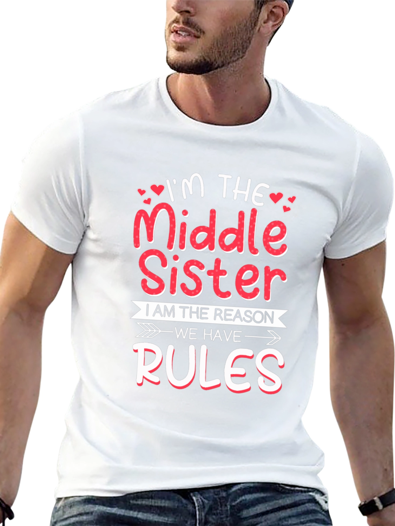 Middle Sister Reason For Rules Funny T-Shirt