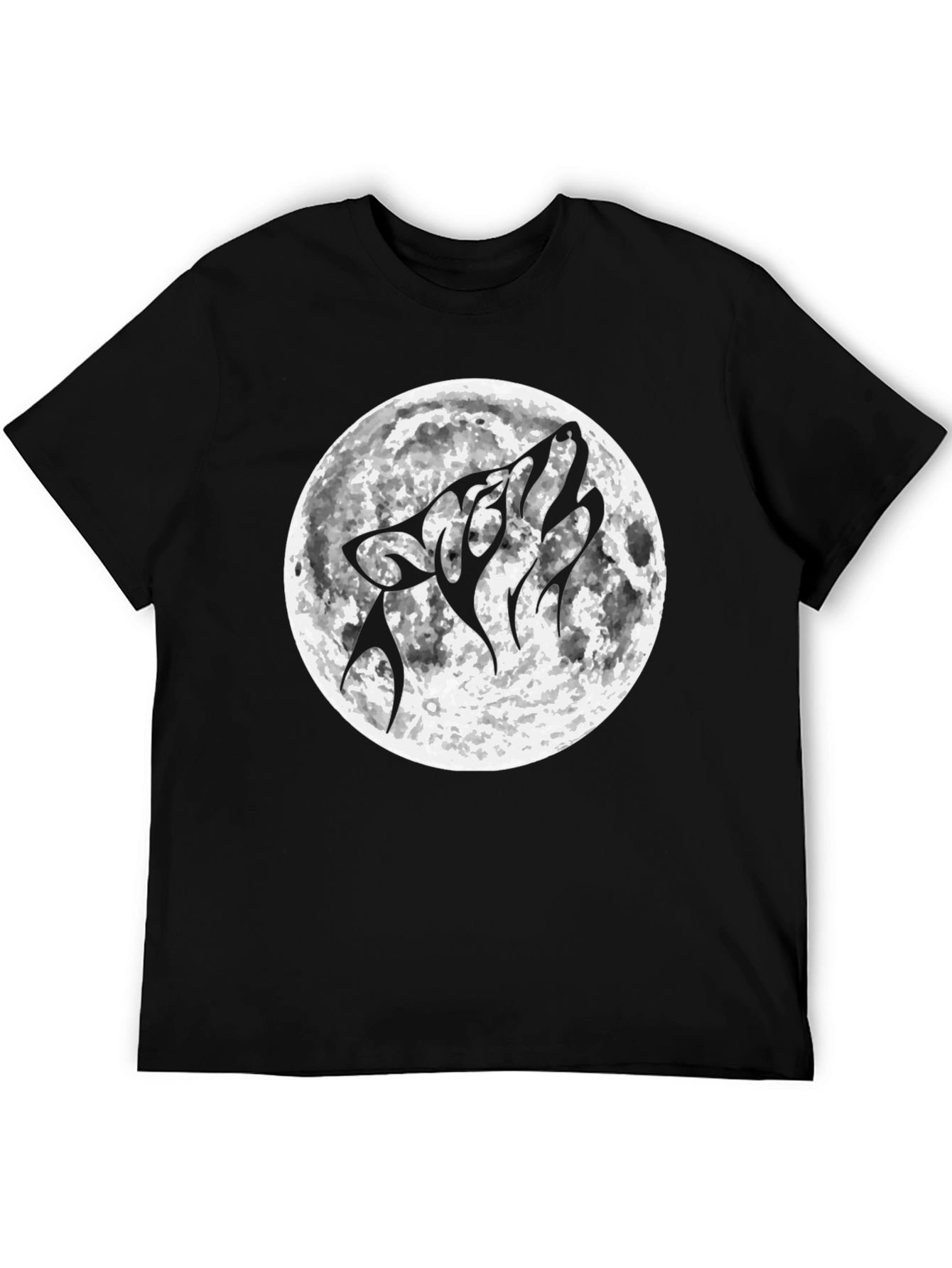 Wolf Moon Graphic Tee - Mens Black T-Shirt