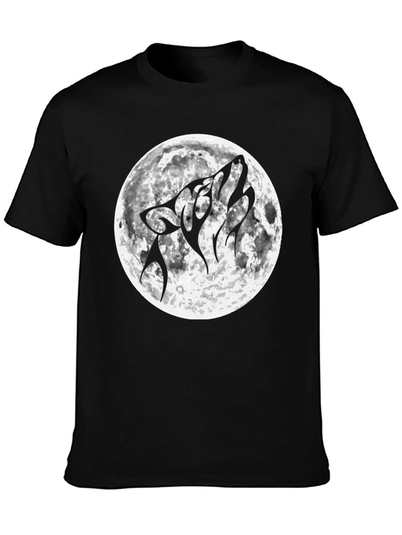 Wolf Moon Graphic Tee - Mens Black T-Shirt