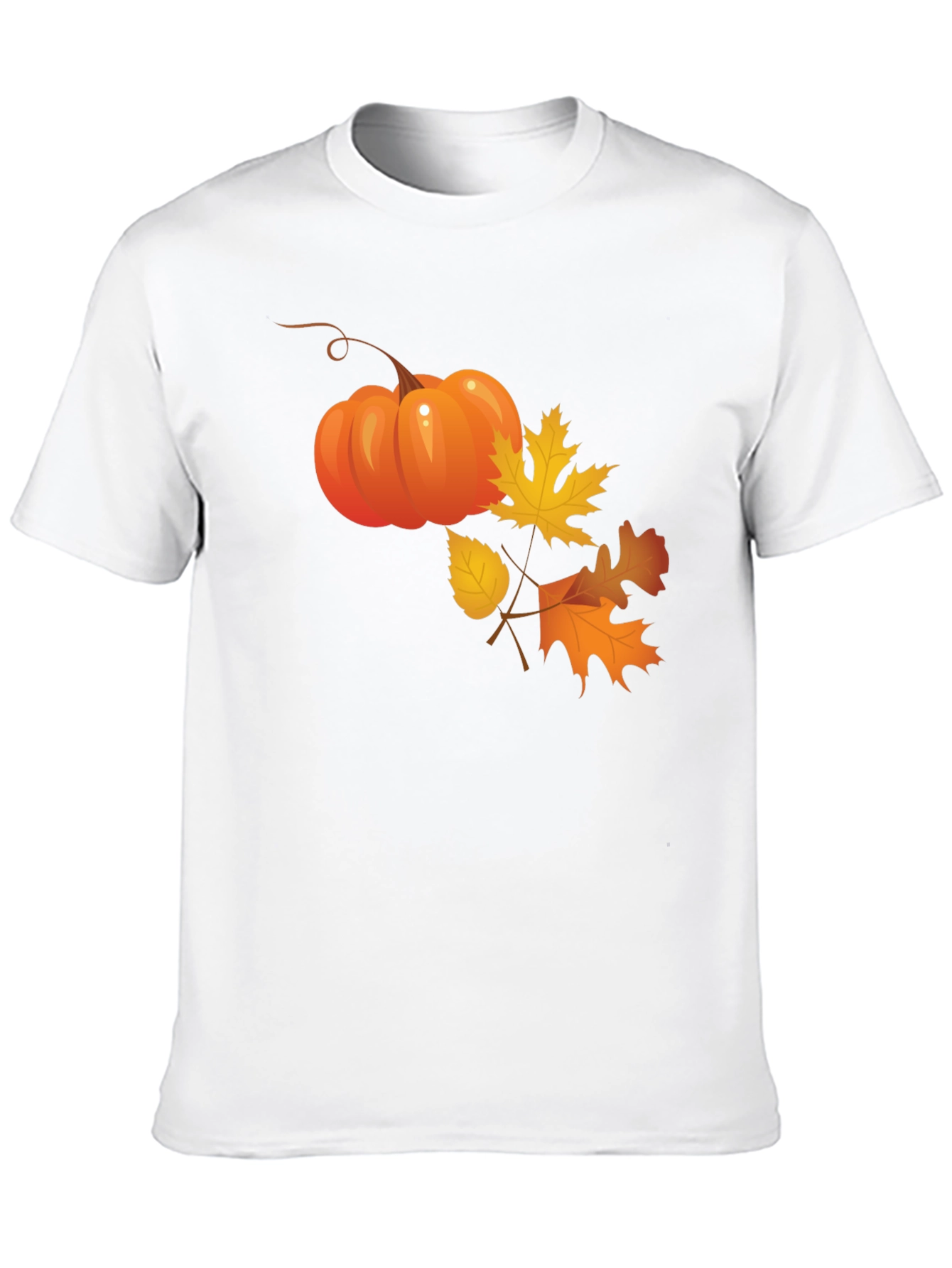 Autumn Pumpkin & Leaves Graphic Tee