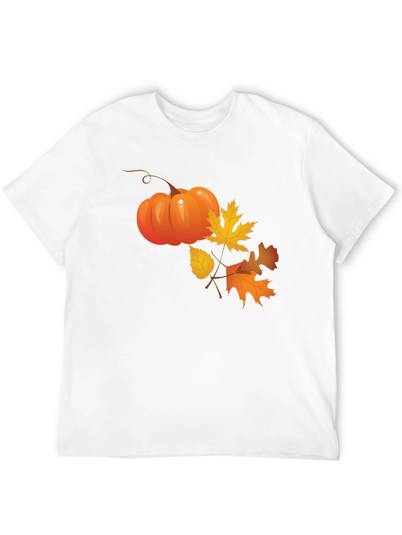 Autumn Pumpkin & Leaves Graphic Tee