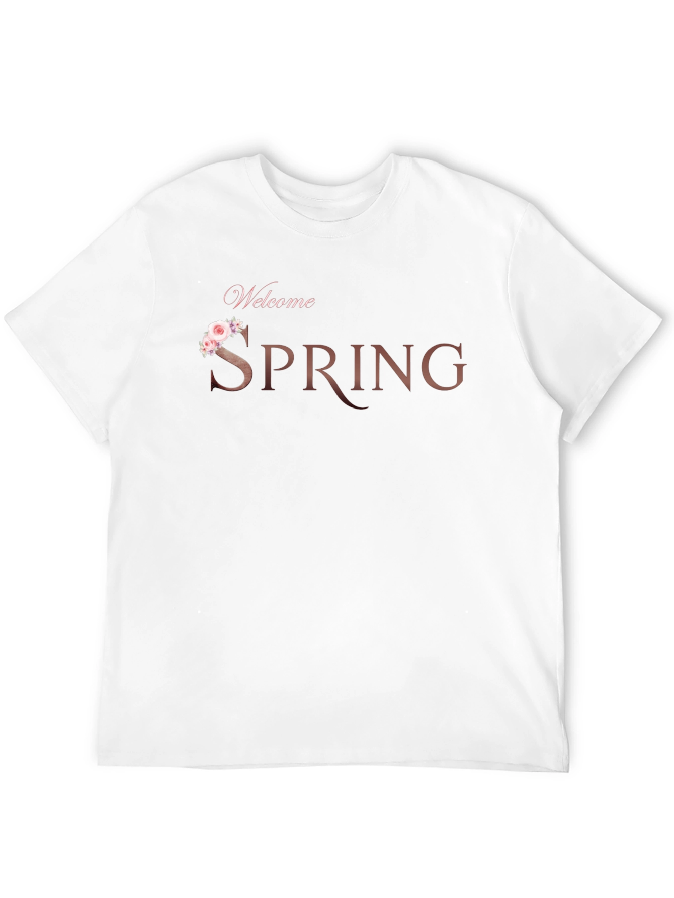Welcome Spring Black T-Shirt