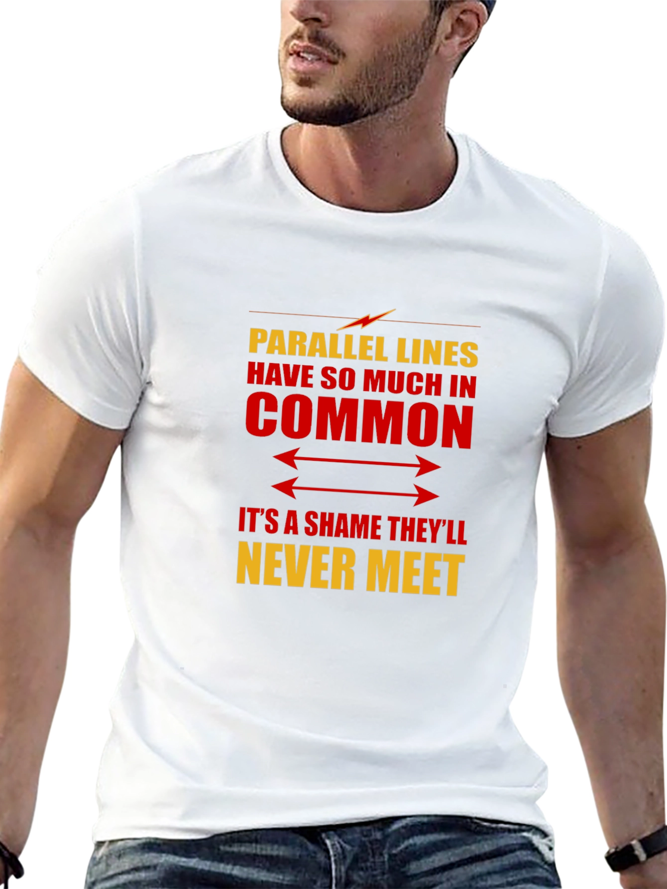 Parallel Lines Humor Graphic T-Shirt
