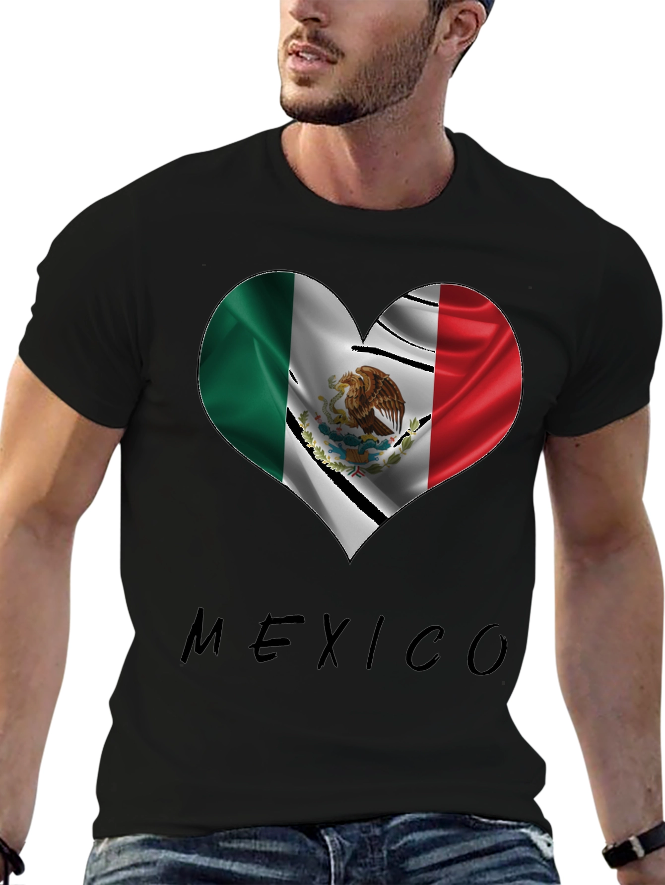 Mexico Heart Flag T-Shirt - Show Your Pride!