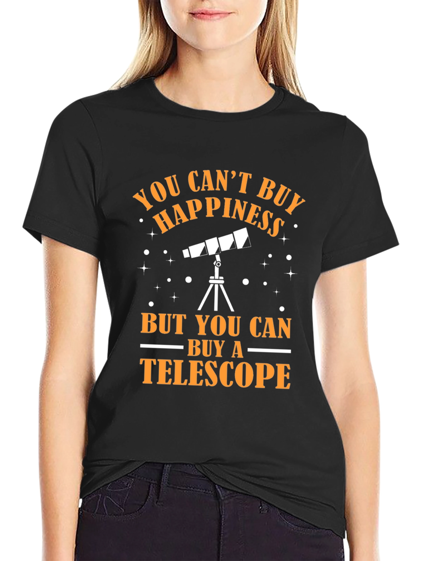 Telescope Lover T-Shirt: You Cant Buy Happiness