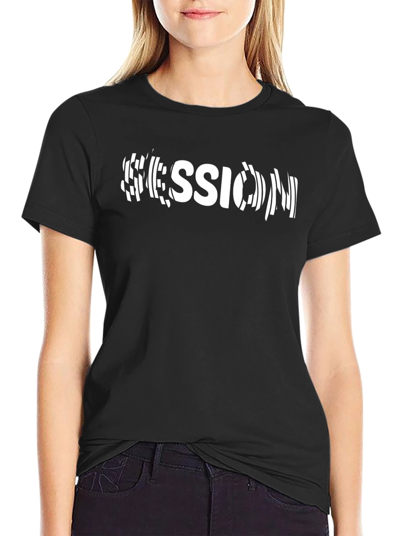 Session Graphic Tee - Black Casual T-Shirt