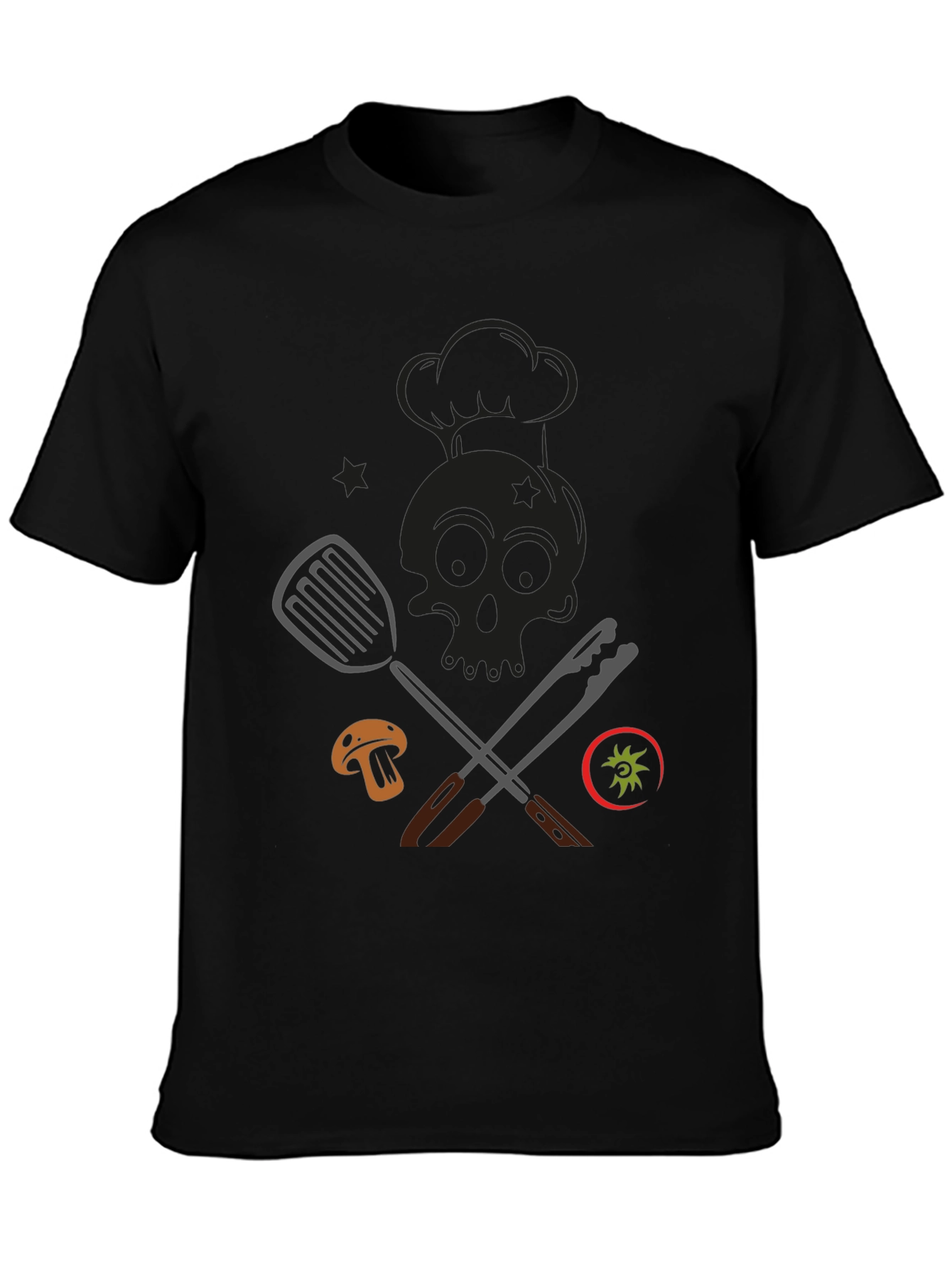 Chef Skull Graphic T-Shirt - Culinary Humor