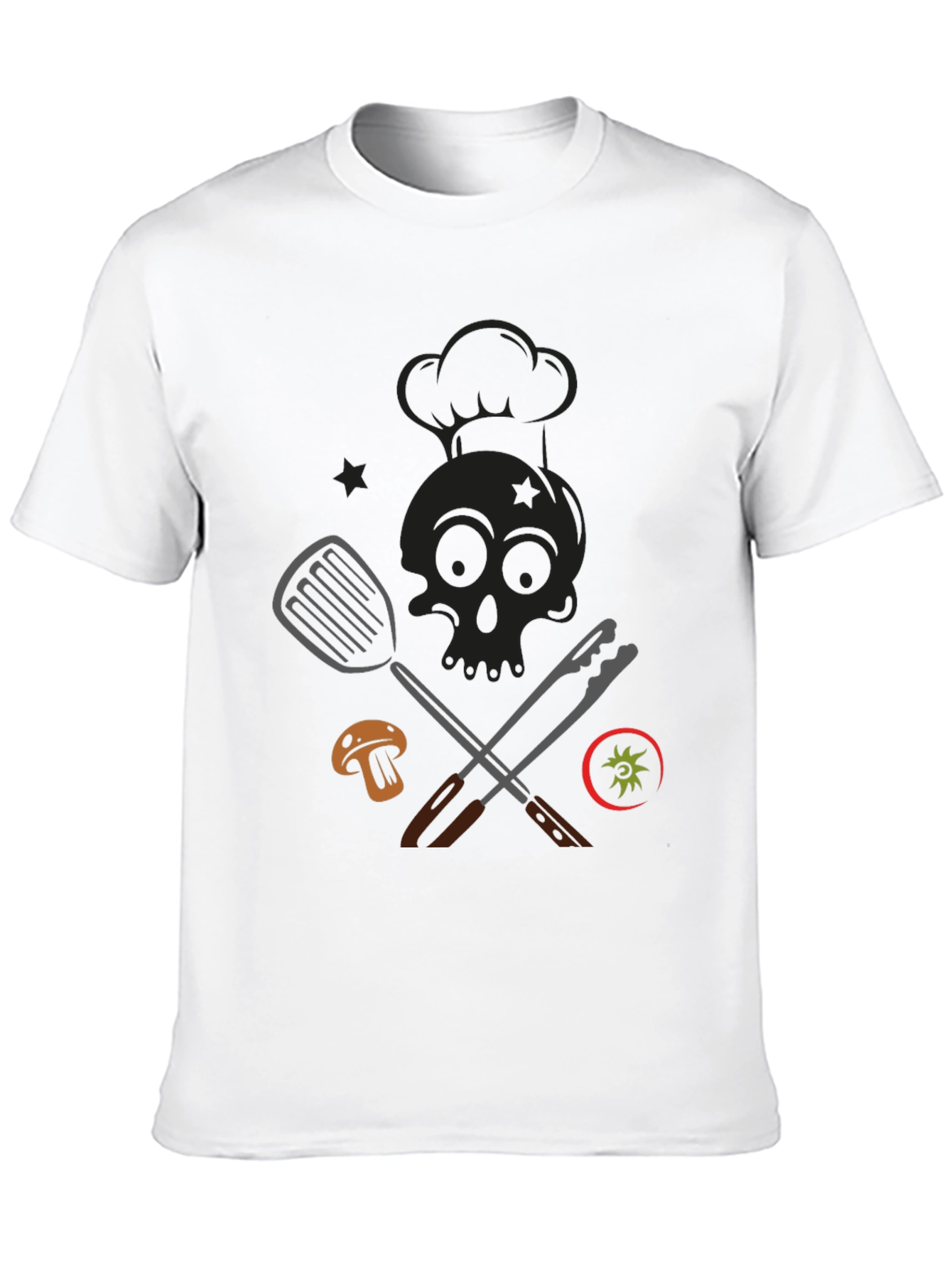 Chef Skull Graphic T-Shirt - Culinary Humor