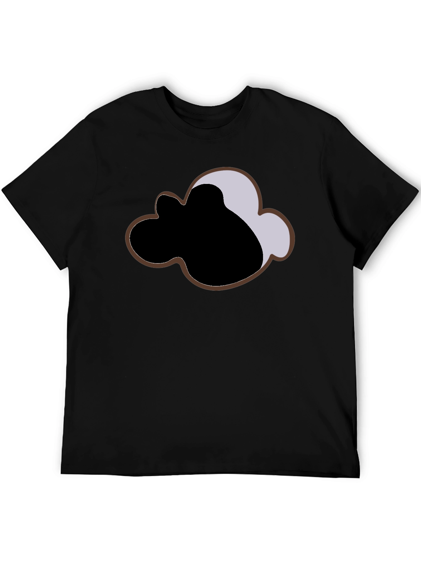 Modern Graphic Tee: Cloud Design Black