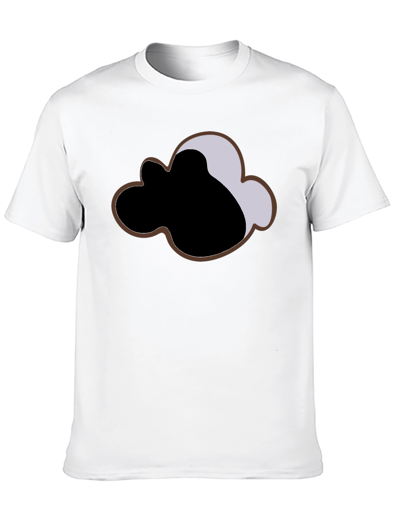 Modern Graphic Tee: Cloud Design Black