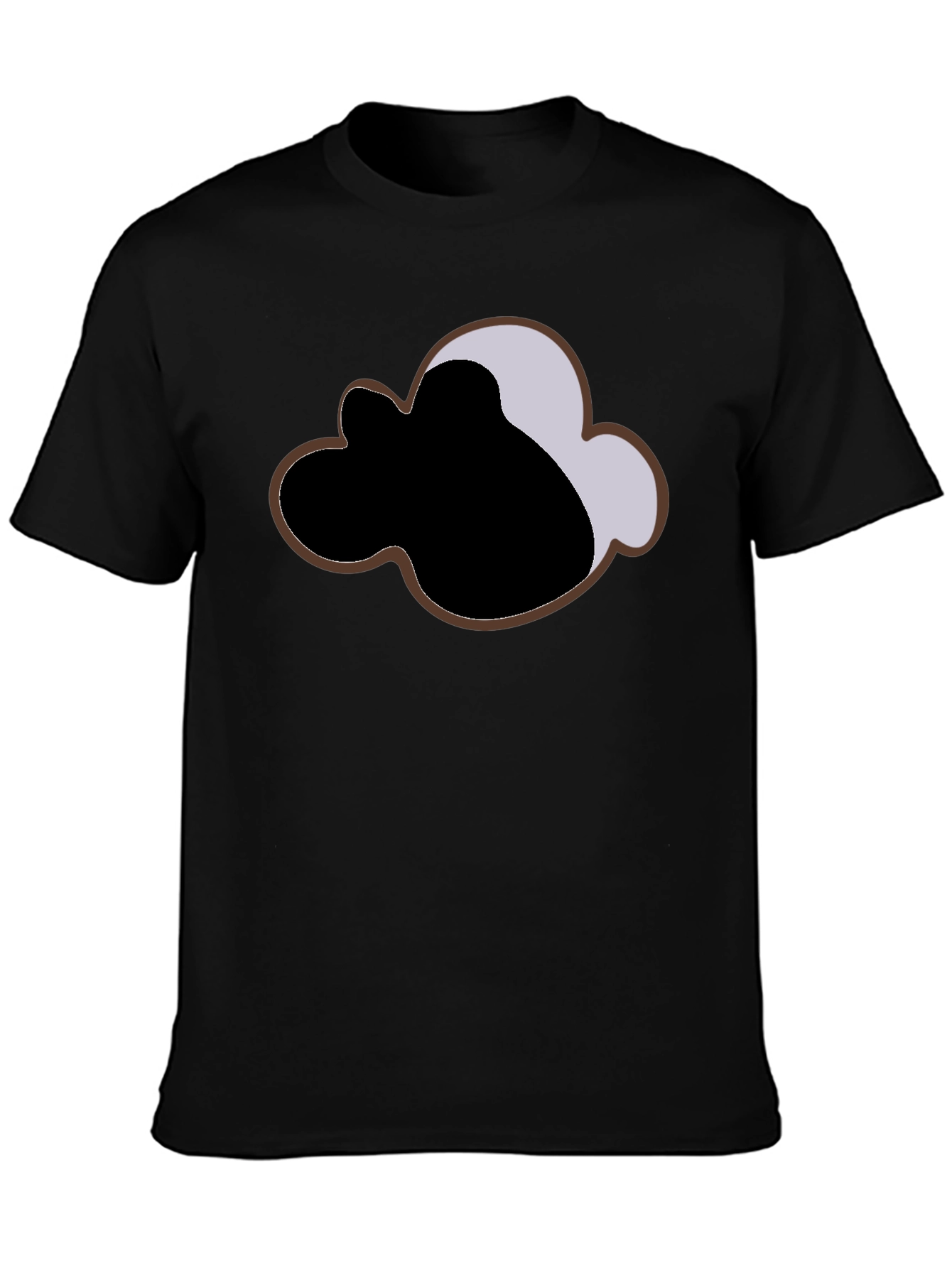 Modern Graphic Tee: Cloud Design Black