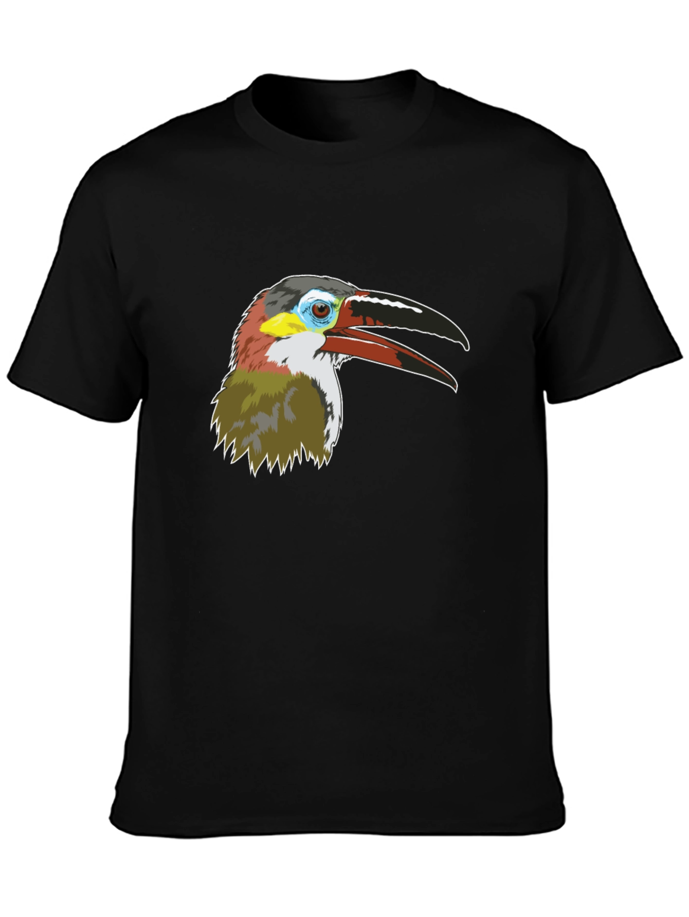 Toucan Bird Graphic Tee - Mens Black T-Shirt