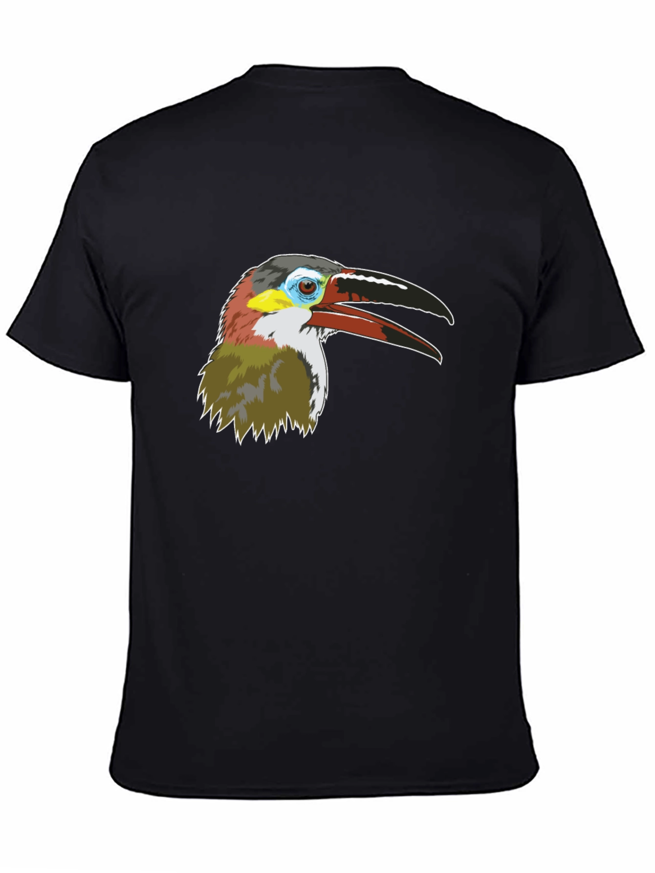 Toucan Bird Graphic Tee - Mens Black T-Shirt