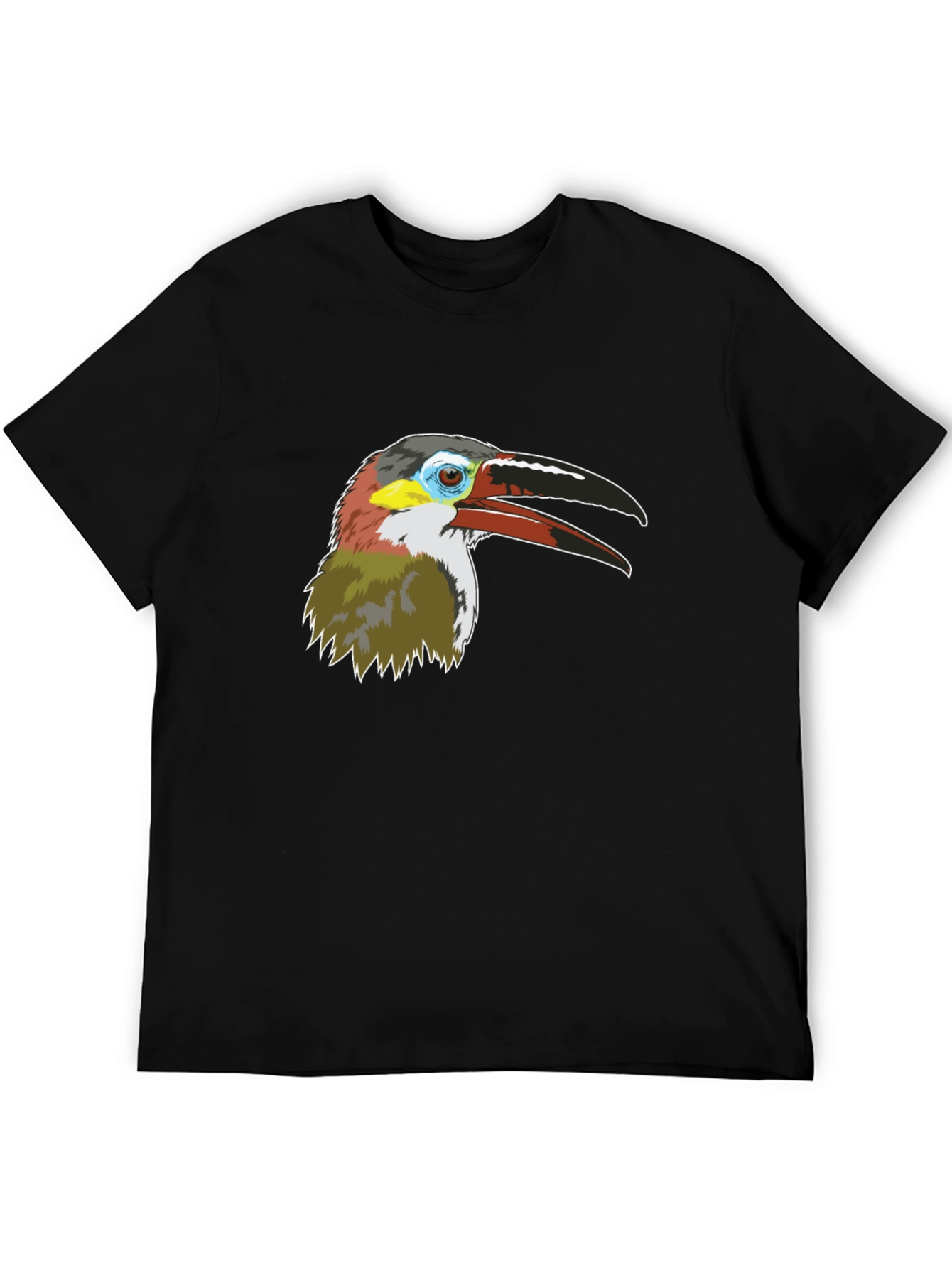 Toucan Bird Graphic Tee - Mens Black T-Shirt