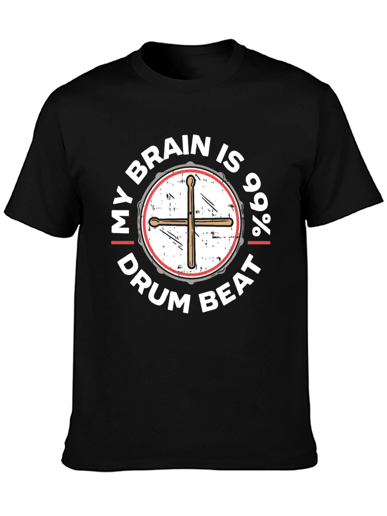 Drum Beat Brain T-Shirt - Musician Tee