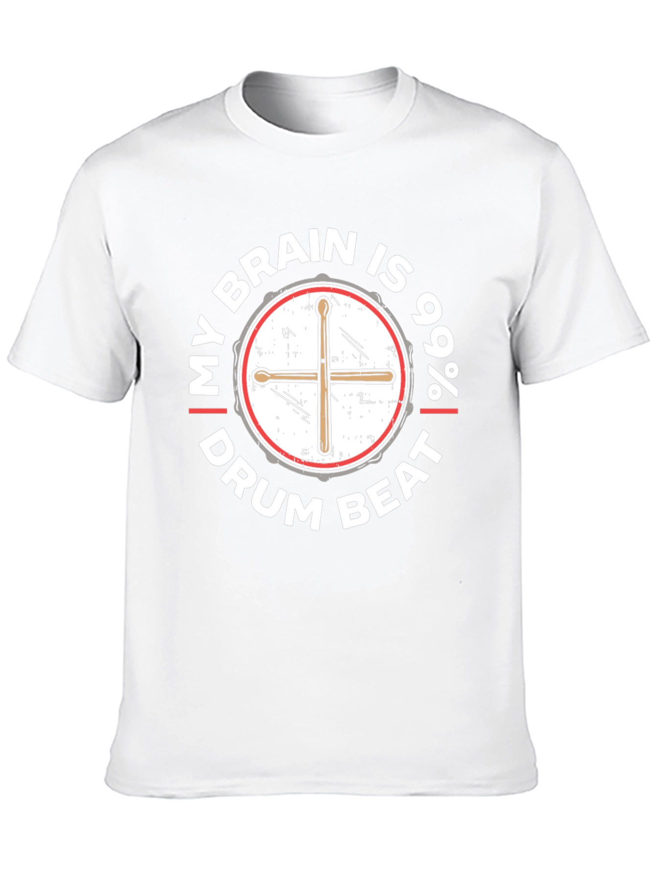 Drum Beat Brain T-Shirt - Musician Tee