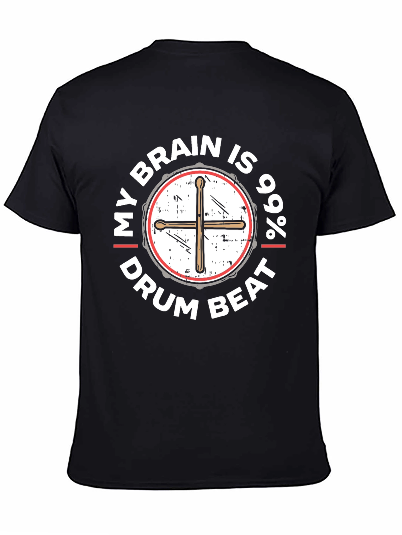 Drum Beat Brain T-Shirt - Musician Tee