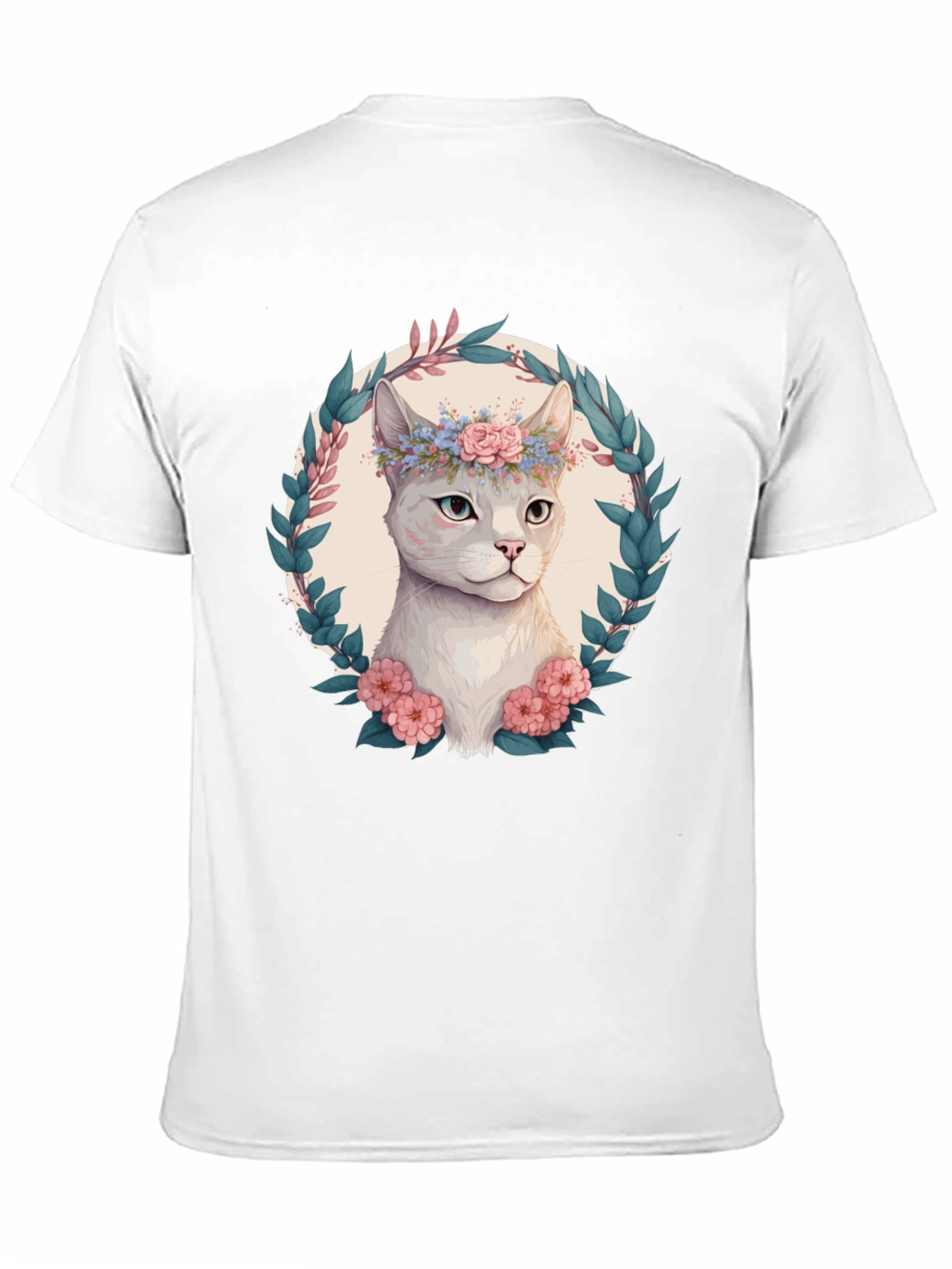 Floral Cat Graphic T-Shirt - Cute & Stylish