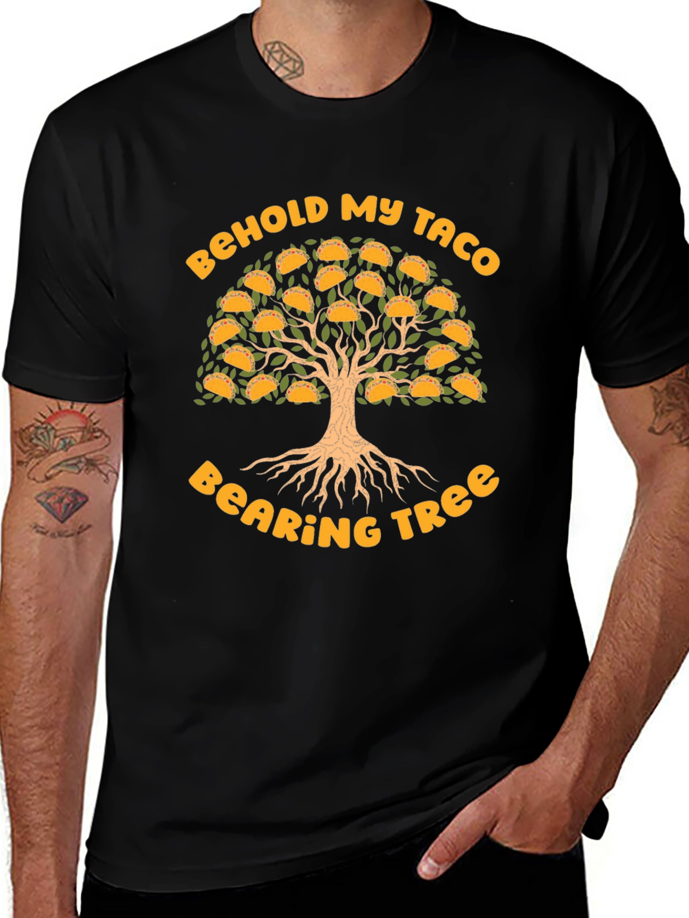 Behold My Taco Bearing Tree Graphic T-Shirt