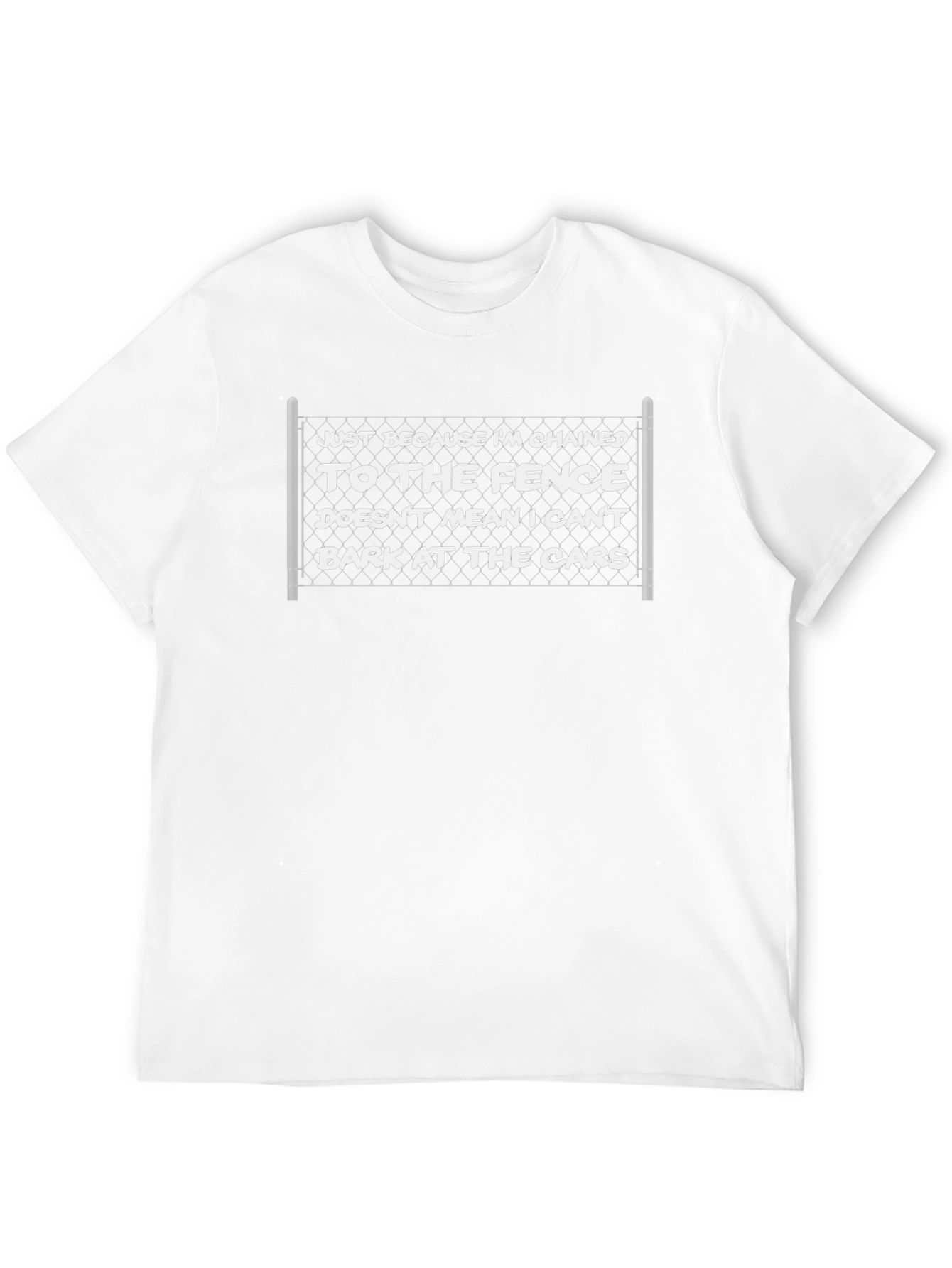 Chained to the Fence Funny T-Shirt