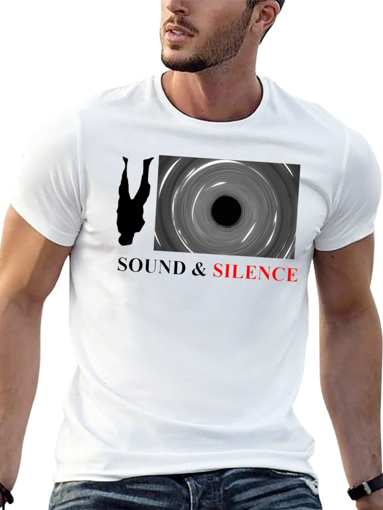 Sound & Silence Graphic Tee - Black