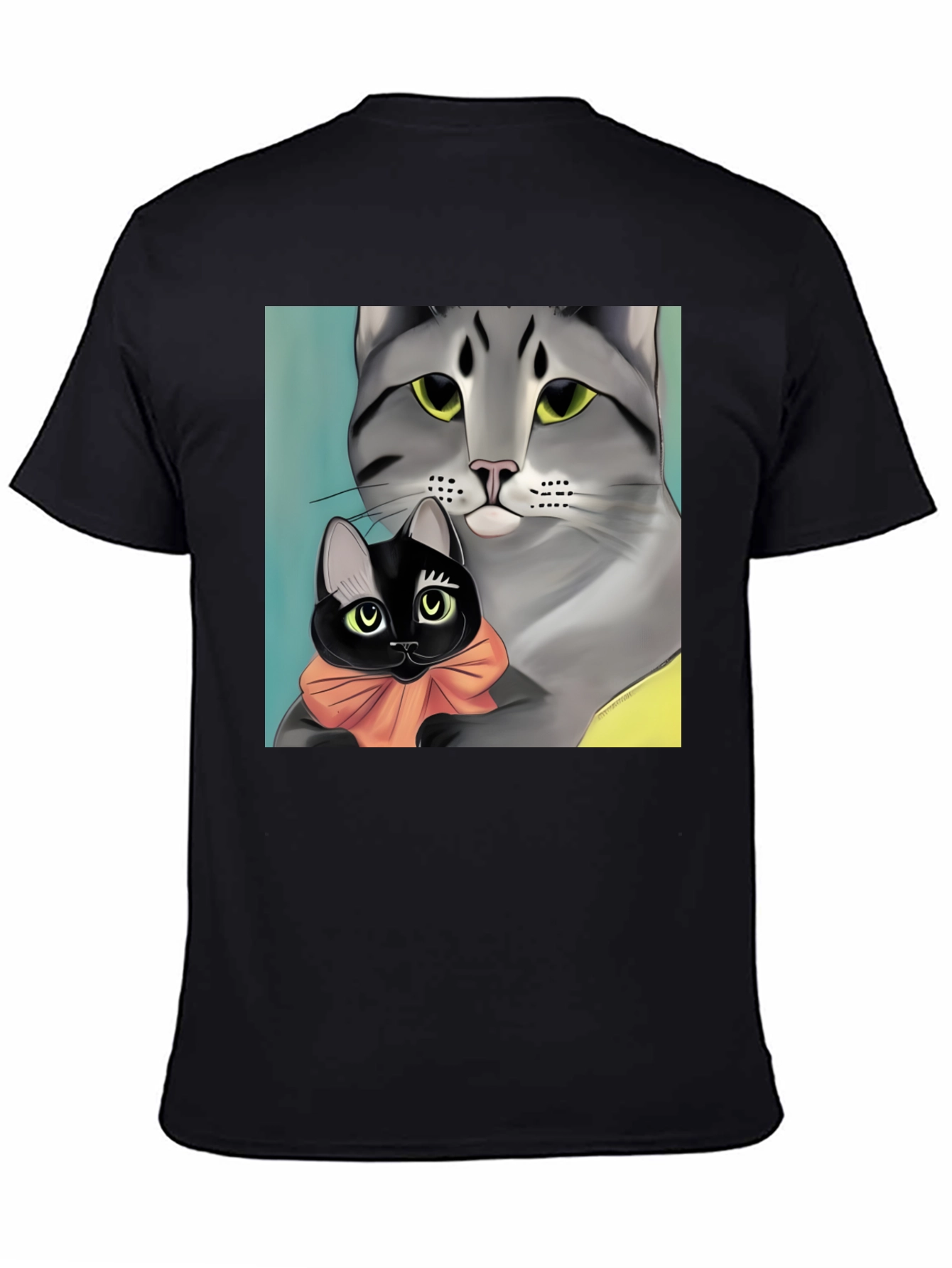 Cat Lovers T-Shirt - Mom Cat & Kitten Tee