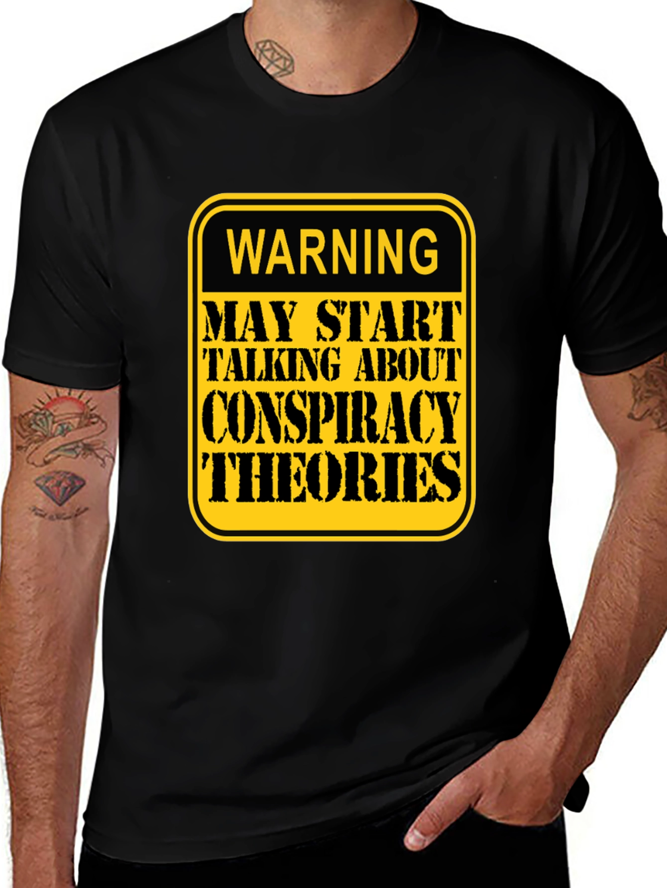 Conspiracy Theories Warning T-Shirt - Funny Graphic Tee