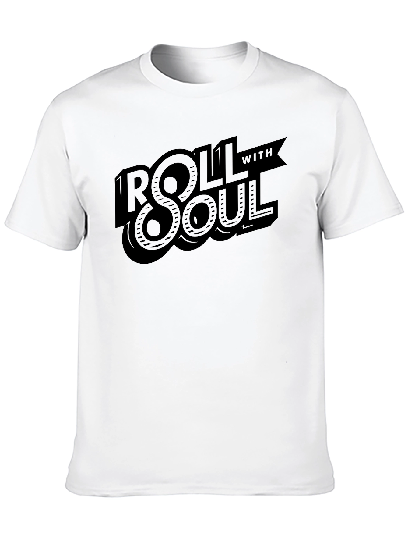 Roll With Soul Graphic Tee - Stylish Black T-Shirt