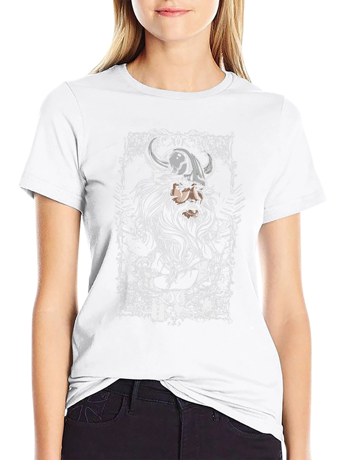 Viking Warrior Graphic Black T-Shirt