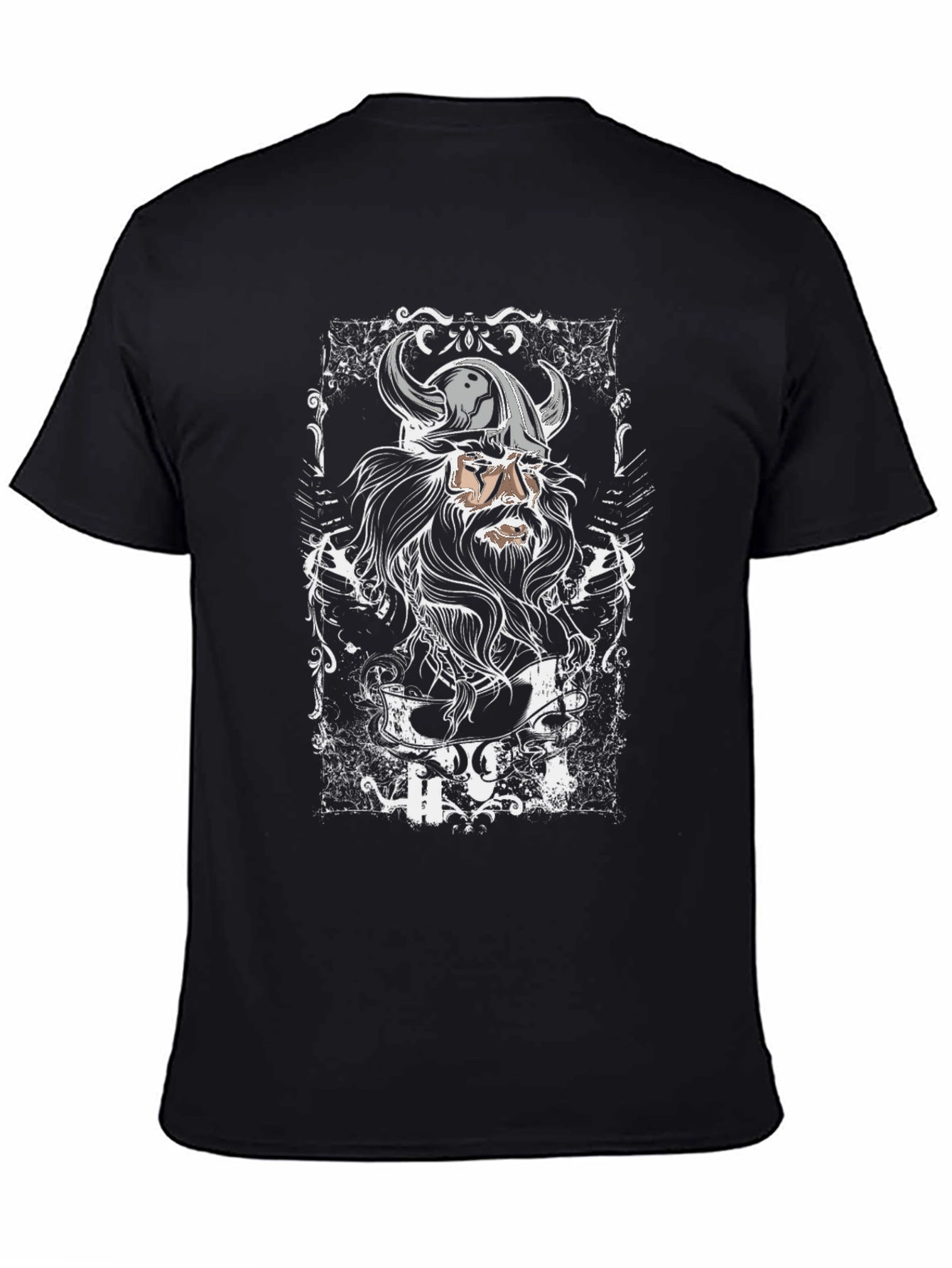 Viking Warrior Graphic Black T-Shirt
