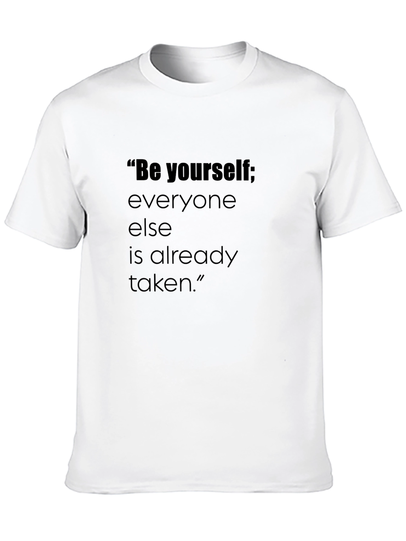 Be Yourself Graphic Tee - Black Cotton Comfort