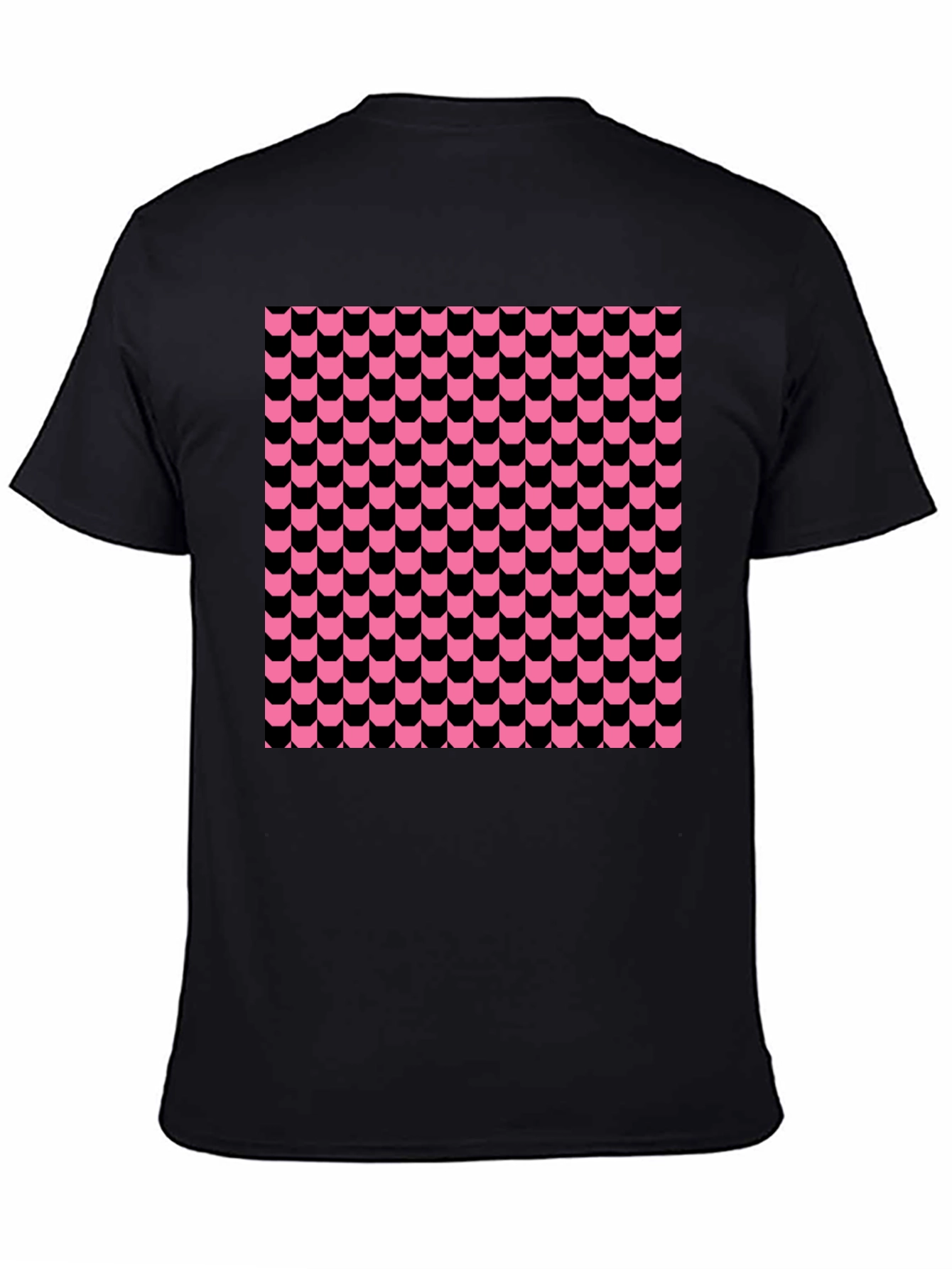 Funky Retro Patterned Black T-Shirt