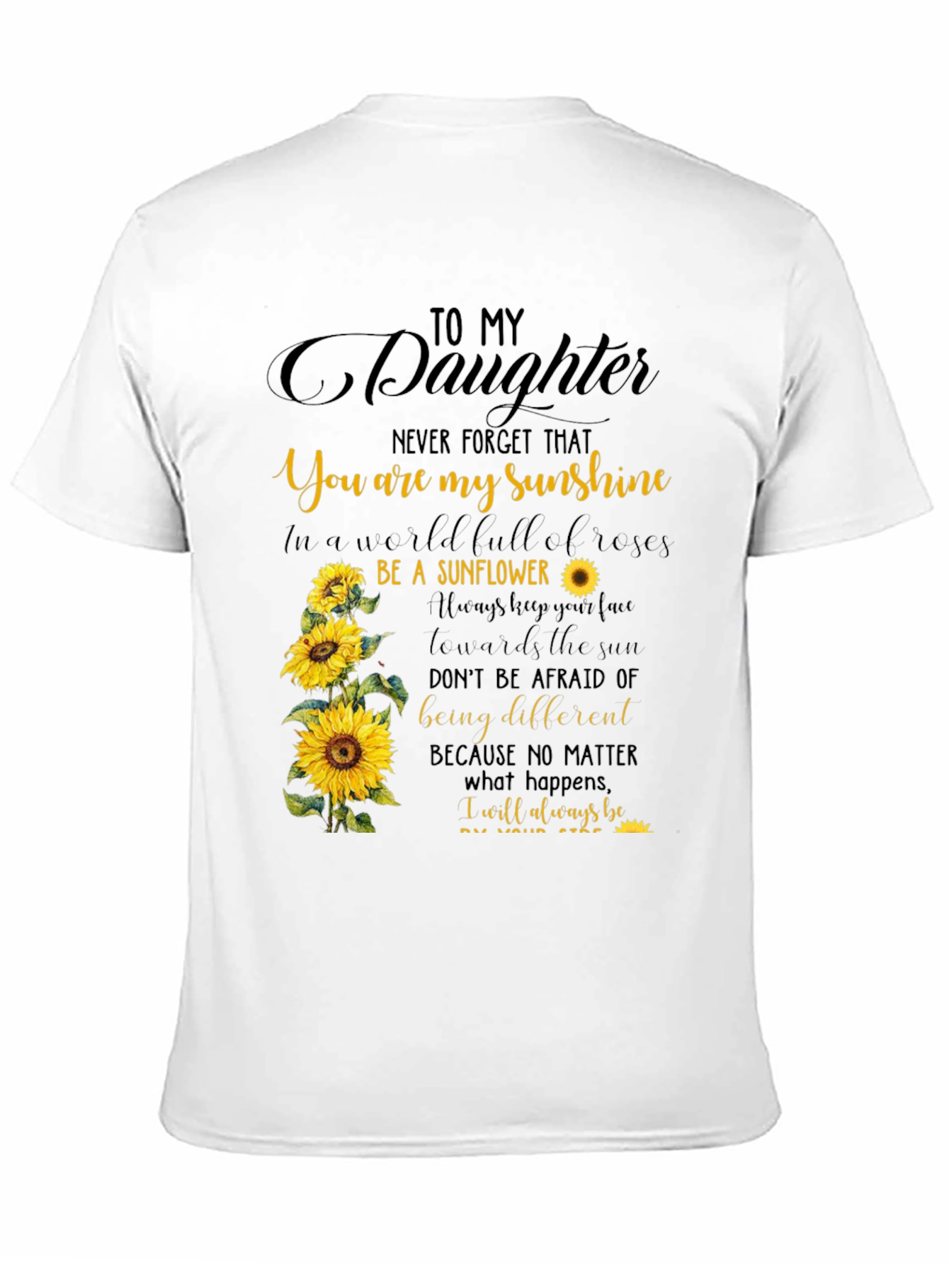 To My Daughter Sunflower Graphic Tee