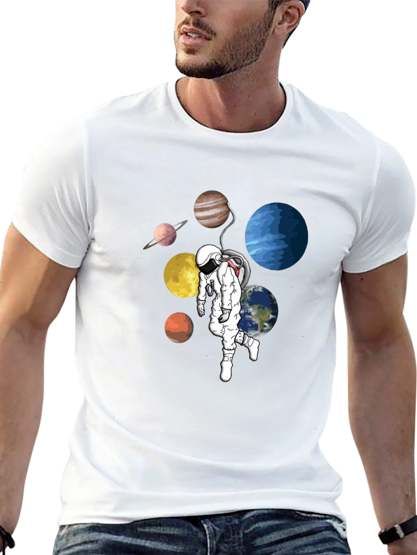 Planetary Astronaut Black T-Shirt