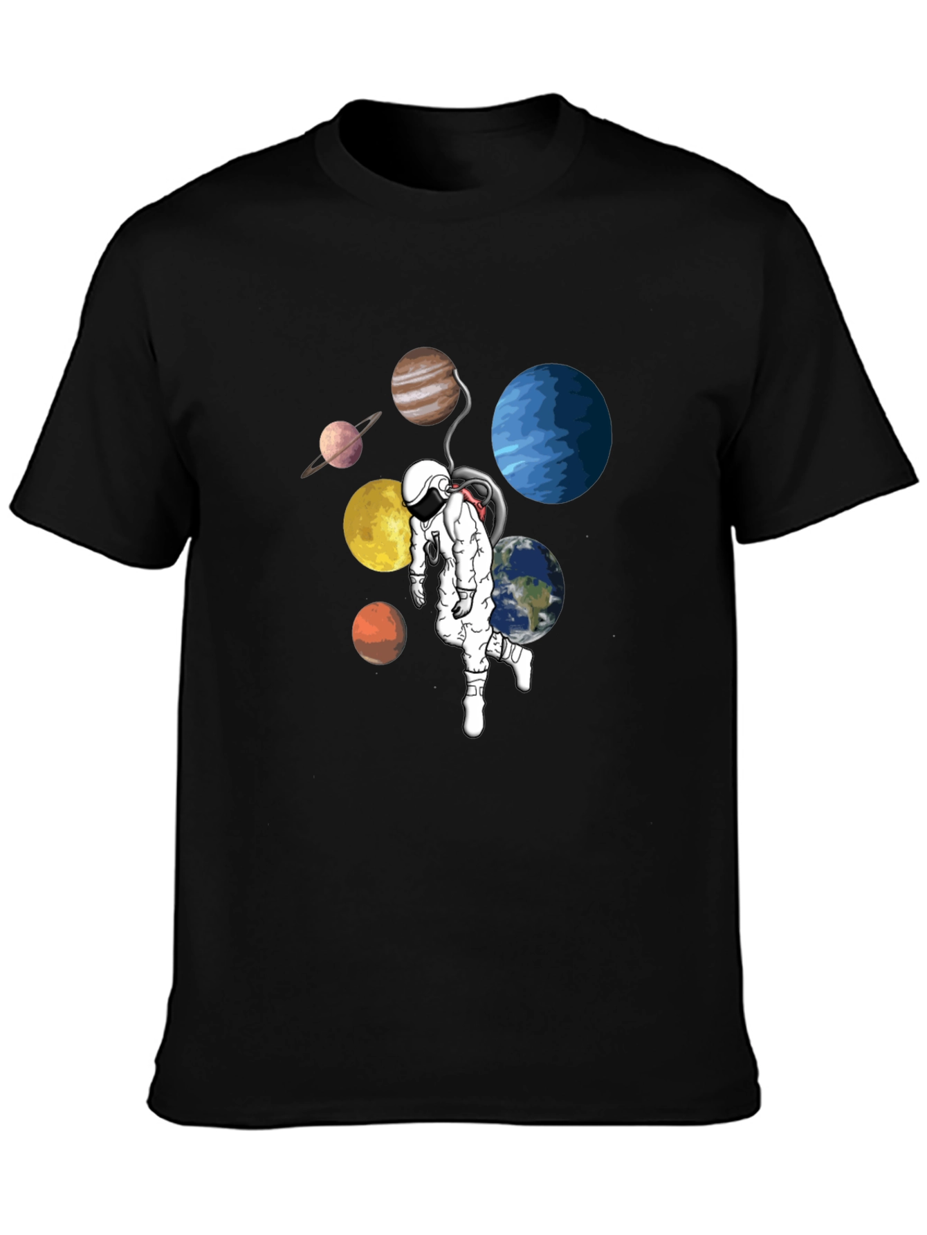 Planetary Astronaut Black T-Shirt